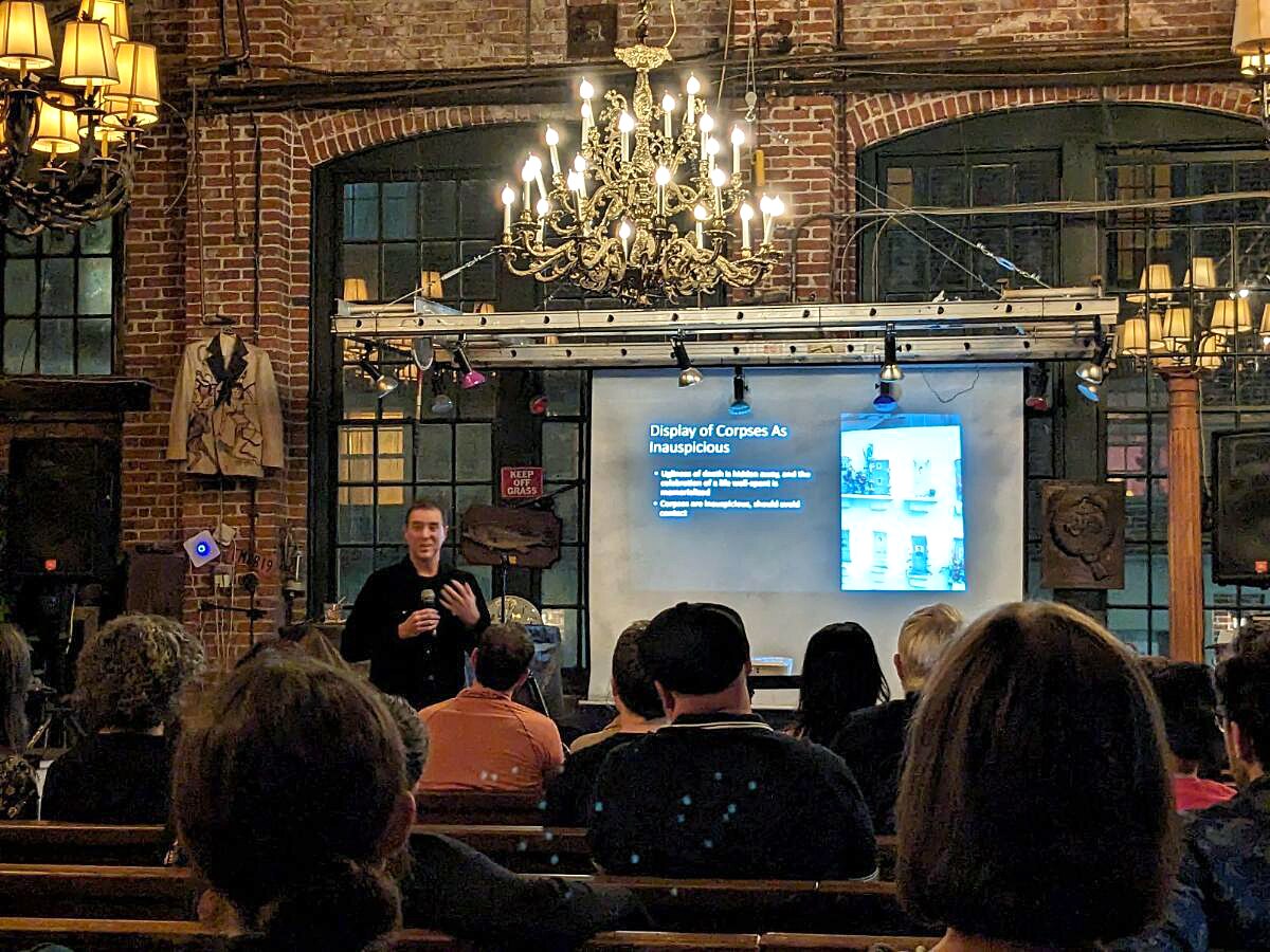 The Pints and Profs series will make its first visit to Heavy Seas Brewing taproom on Thursday evening for a Halloween-themed talk.