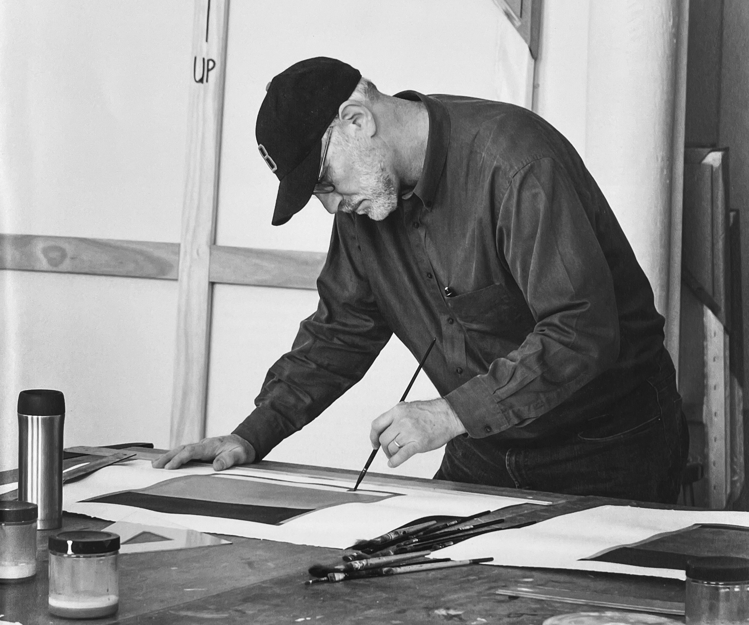 Baltimore painter Timothy App works in the studio. The former Maryland Institute College of Art professor died at age 78.