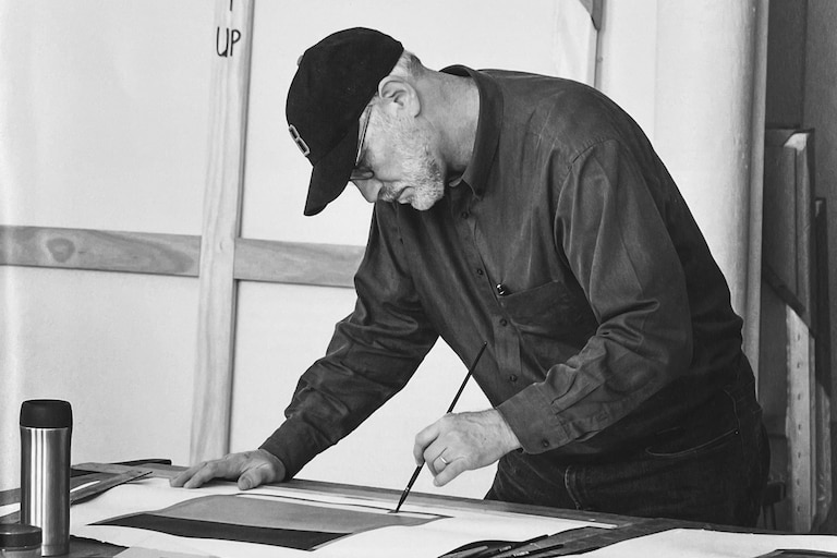 Baltimore painter Timothy App works in the studio. The former Maryland Institute College of Art professor died at age 78.
