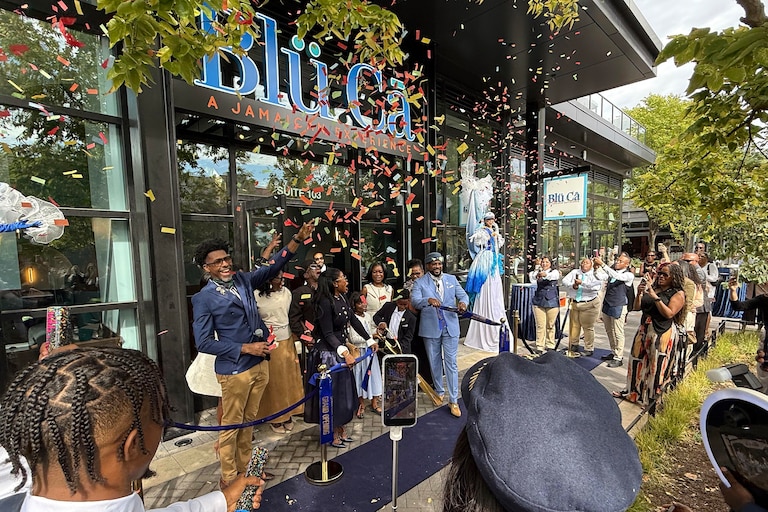 WEDNESDAY, OCTOBER 14, 2026 - Baltimore Peninsula welcomed its newest tenant at a ribbon cutting Wednesday, though the splash Jamaican Chinese fusion restaurant won't open to the public until later this month.