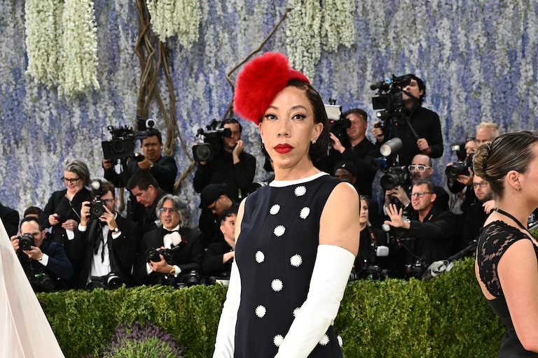 Amy Sherald arrives at The Metropolitan Museum of Art's Costume Institute benefit gala celebrating the opening of the "Costume Art" exhibition on Monday, May 4, 2026, in New York.
