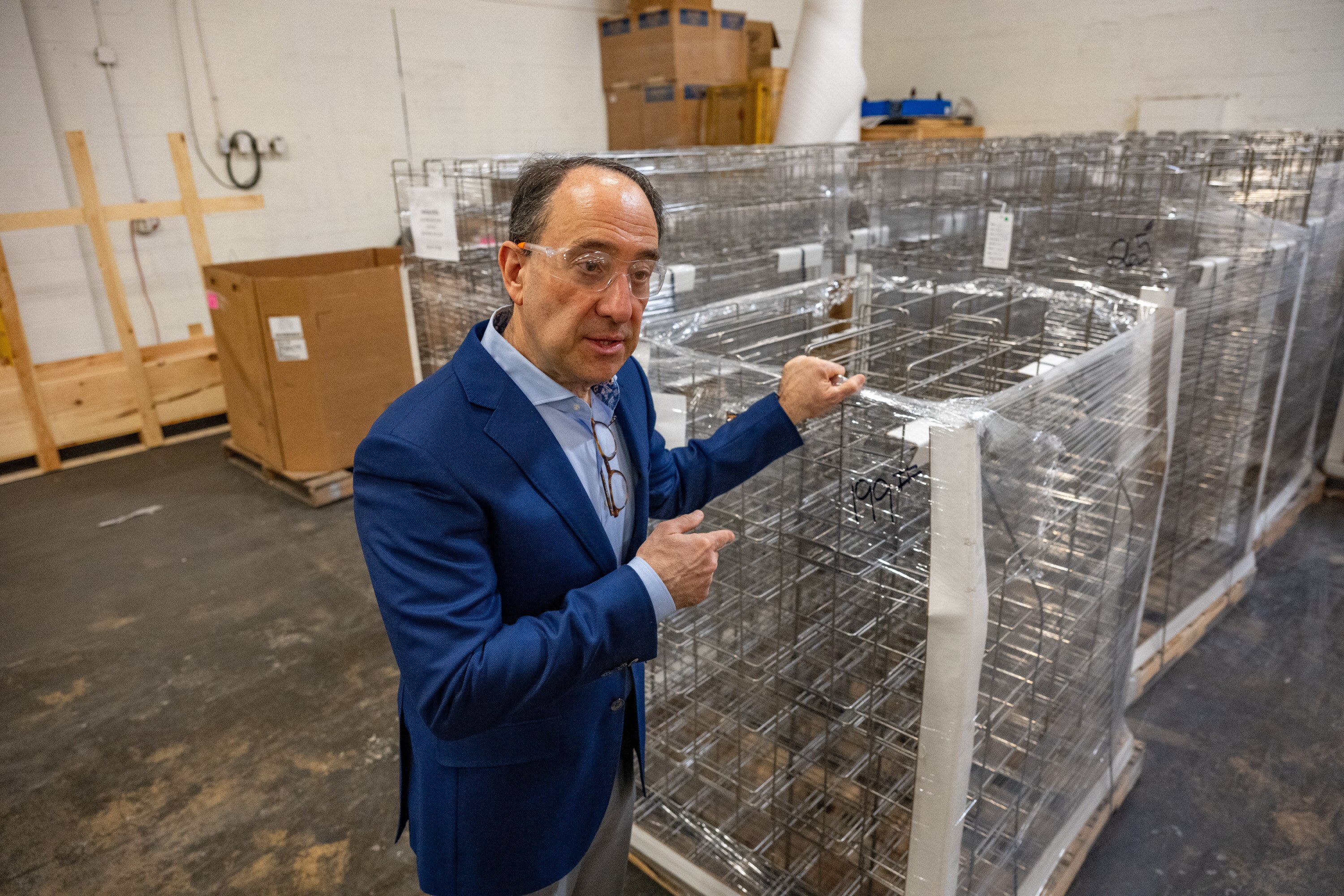 Drew Greenblatt, who owns the South Baltimore steel fabrication plant Marlin Steel, can't wait for Trump's tariffs.