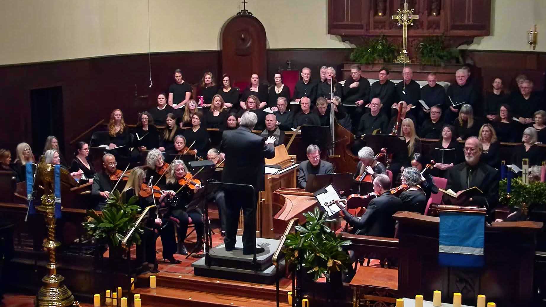 J. Ernest Green leads the Annapolis Chorale and Annapolis Chamber Orchestra in a performance of "Messiah" at St. Anne's Episcopal Church.