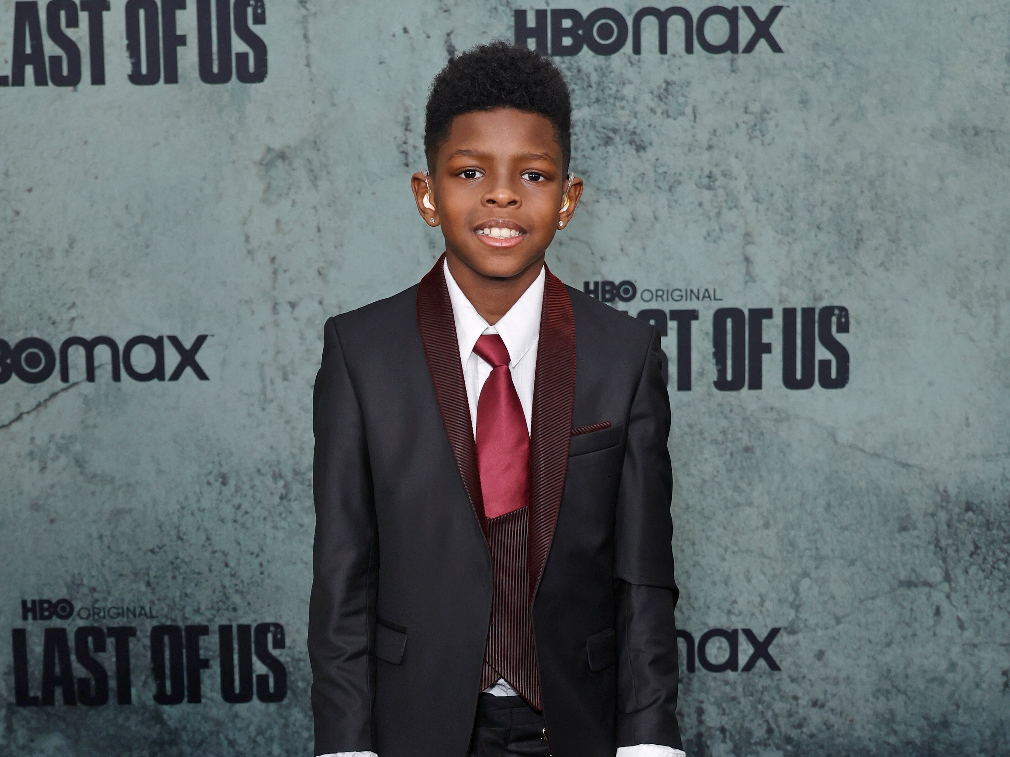 Keivonn Woodard attends the Los Angeles Premiere of HBO's "The Last Of Us" at Regency Village Theatre on January 09, 2023 in Los Angeles, California.