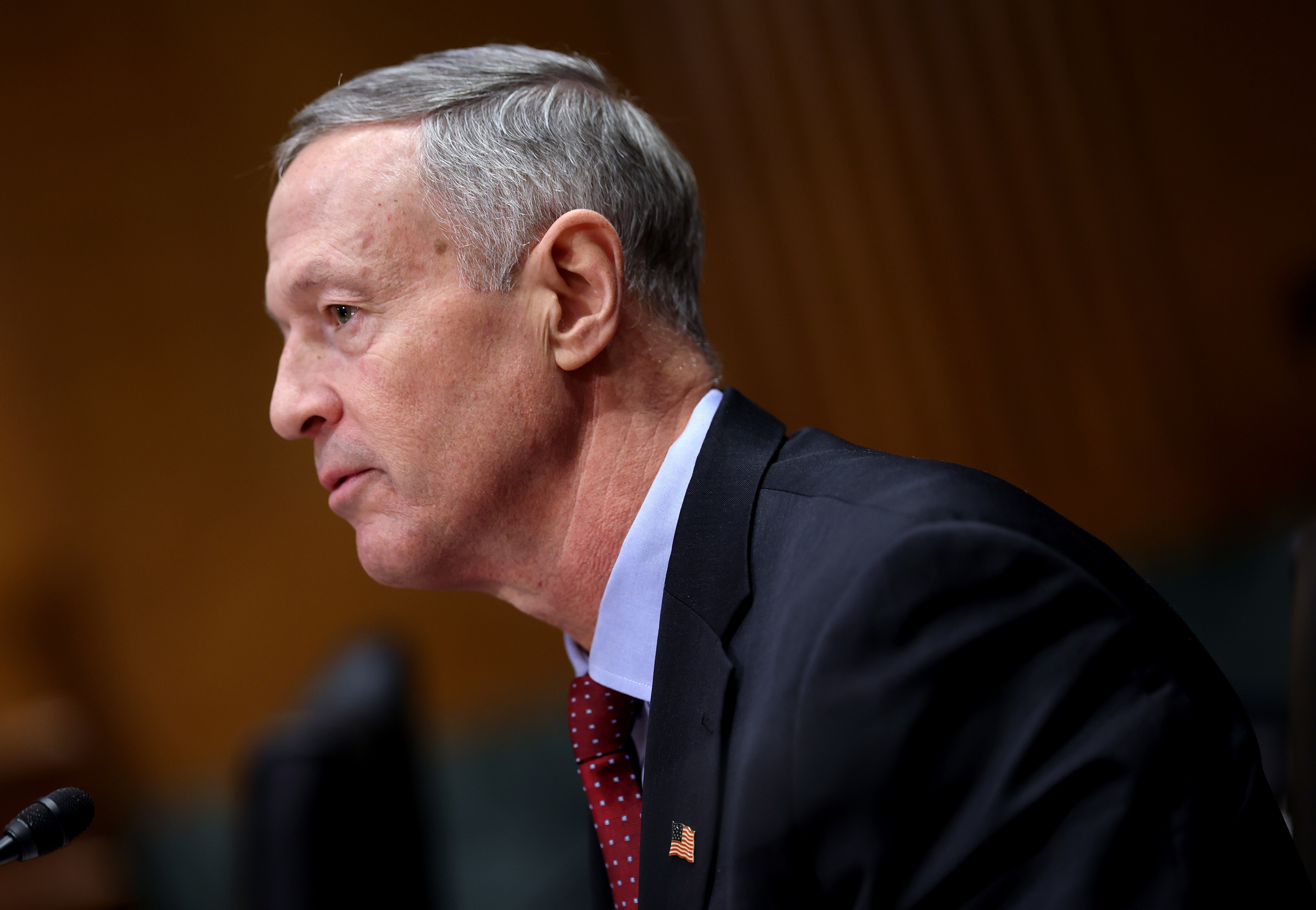 WASHINGTON, DC - NOVEMBER 02: Former Gov. Martin O'Malley (D-MD), President Biden's nominee to be the next Commissioner of Social Security, testifies during his confirmation hearing before the Senate Finance Committee at the Dirksen Senate Office Building on November 02, 2023 in Washington, DC. If confirmed O'Malley would replace former Commissioner Andrew Saul who was fired from office by President Joe Biden in 2021.