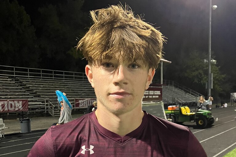 Harlan Welsh was the offense for Broadneck boys soccer Thursday evening, scoring both goals in the No. 6 Bruins' 2-1 victory over previously undefeated and fifth-ranked Severna Park in Anne Arundel County.