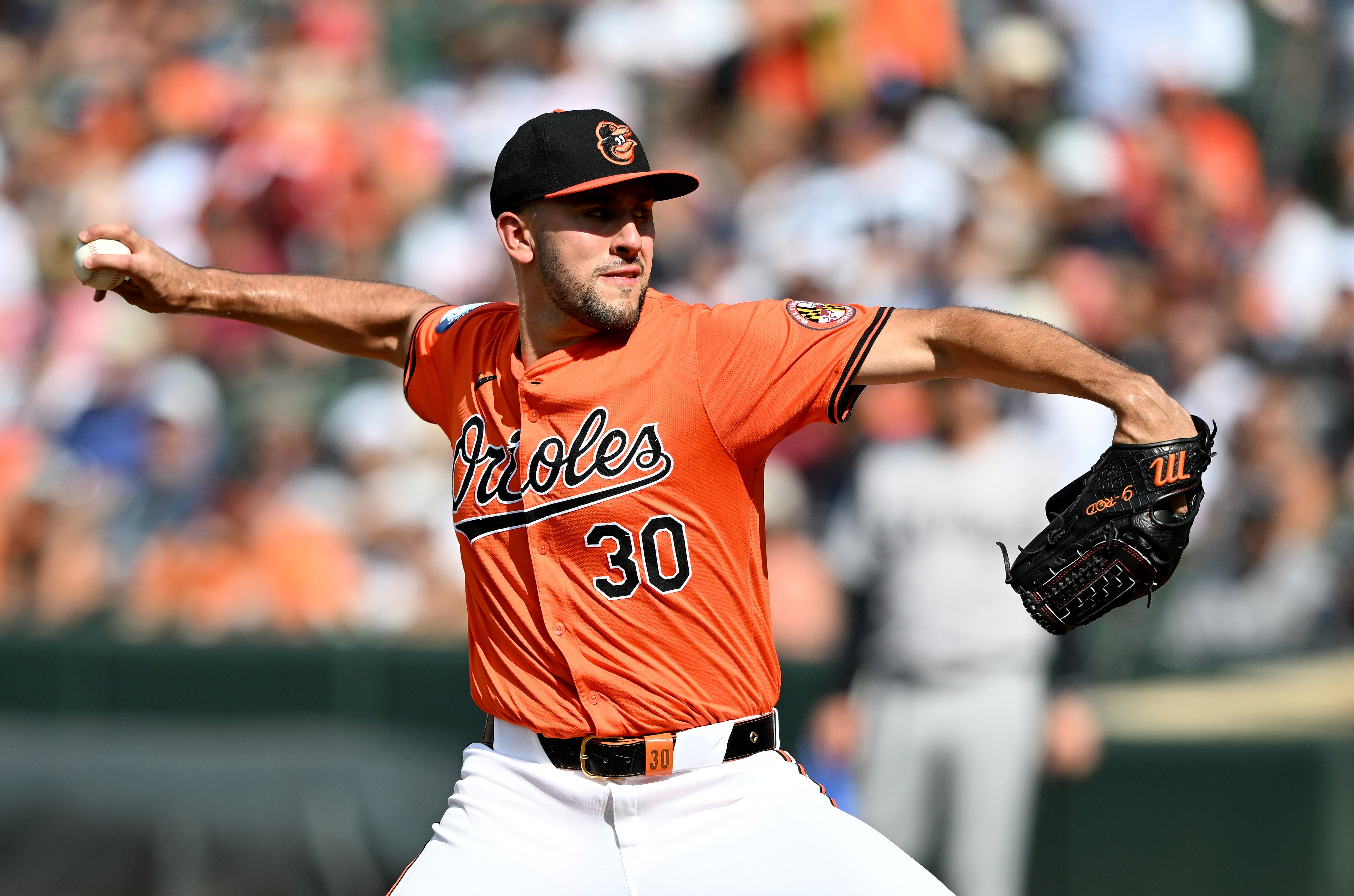 Grayson Rodriguez allowed six runs on eight hits in five innings while striking out seven.