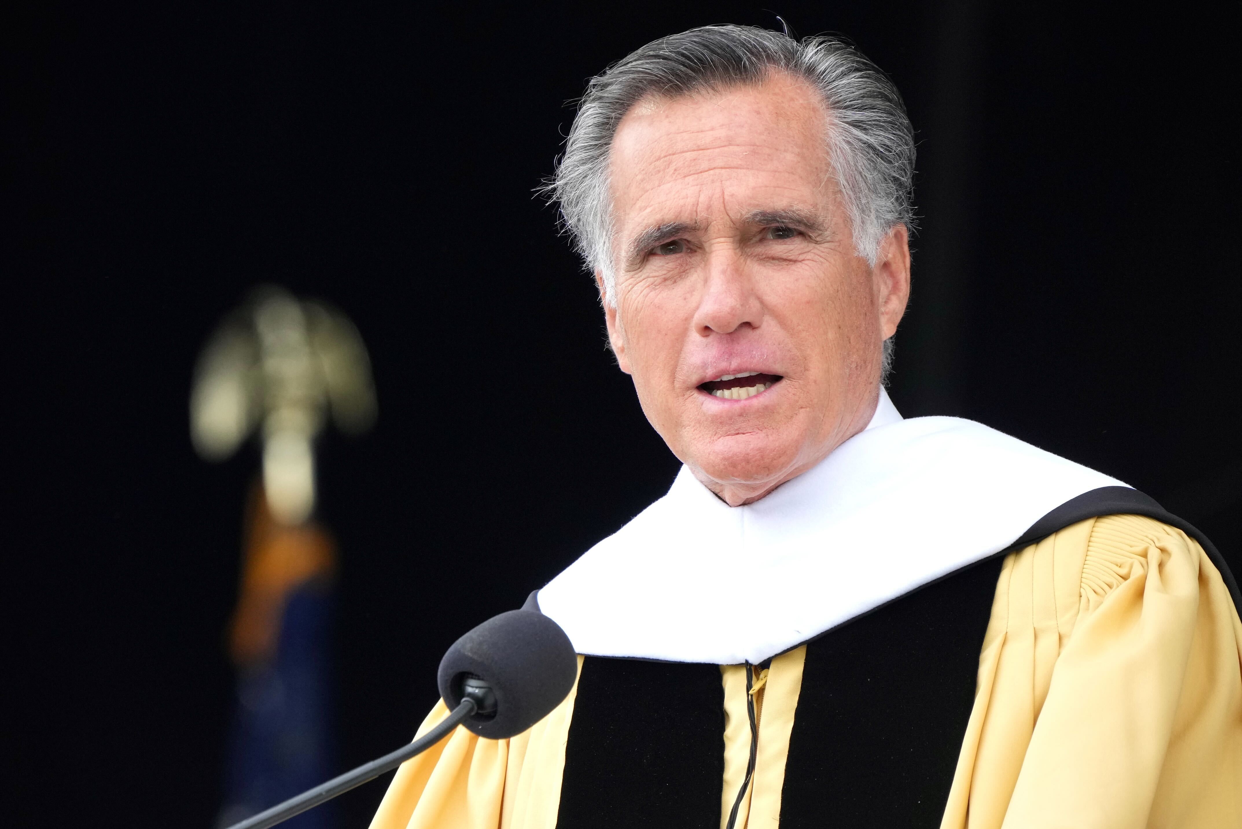 Sen. Mitt Romney acknowledged the protestors, telling them “we got the message.”