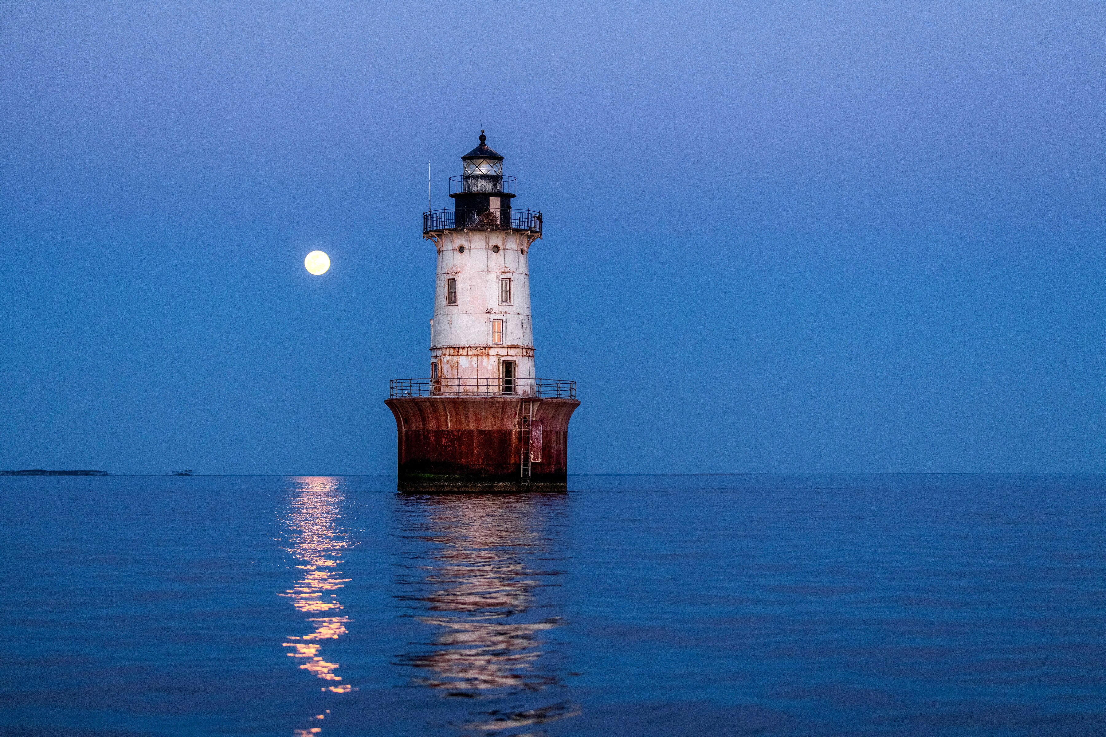 Hooper Island Lighthouse in the Chesapeake bay.