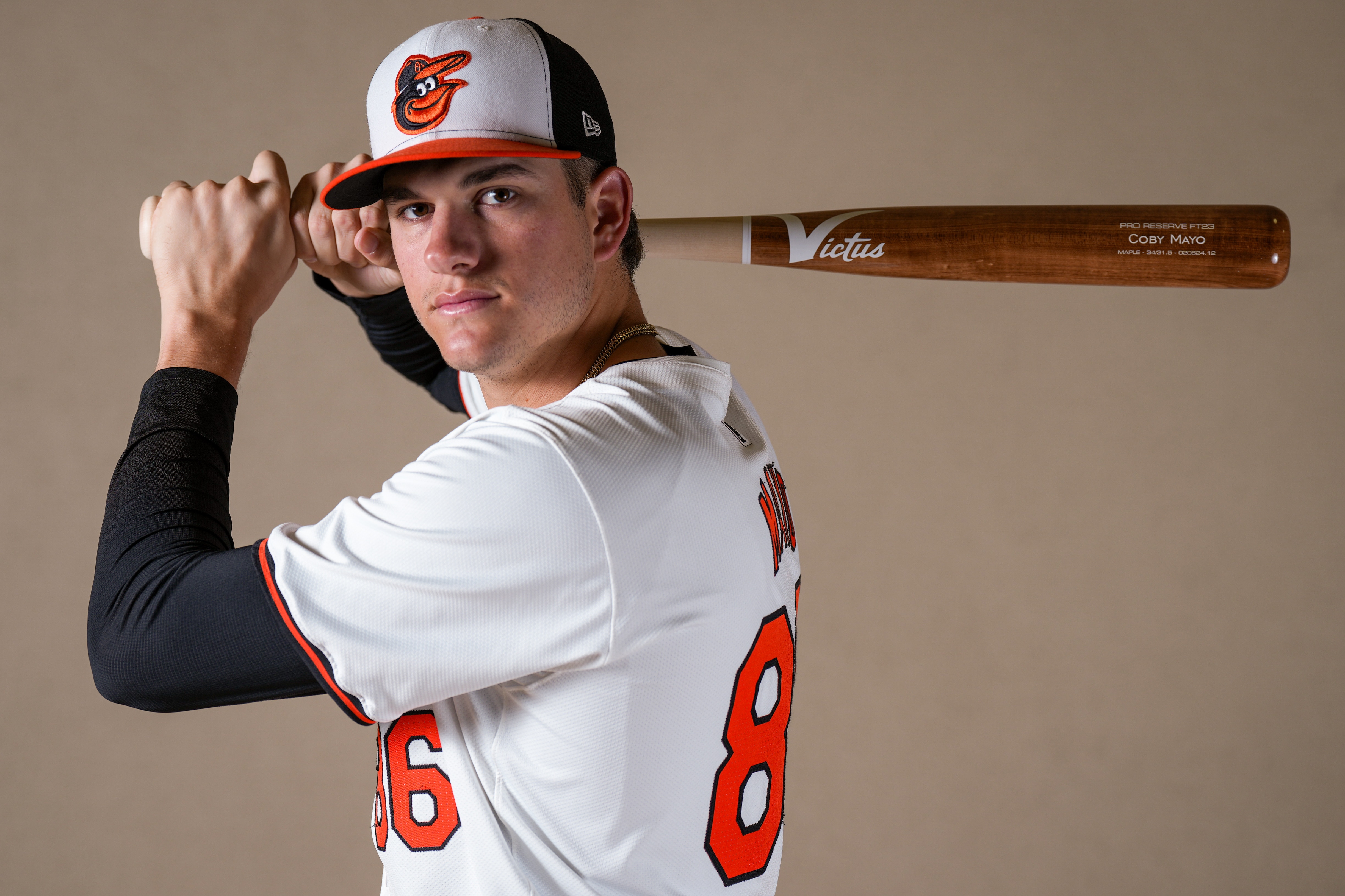 Orioles infield prospect Coby Mayo was the Most Valuable Player of the Double-A Eastern League last season.