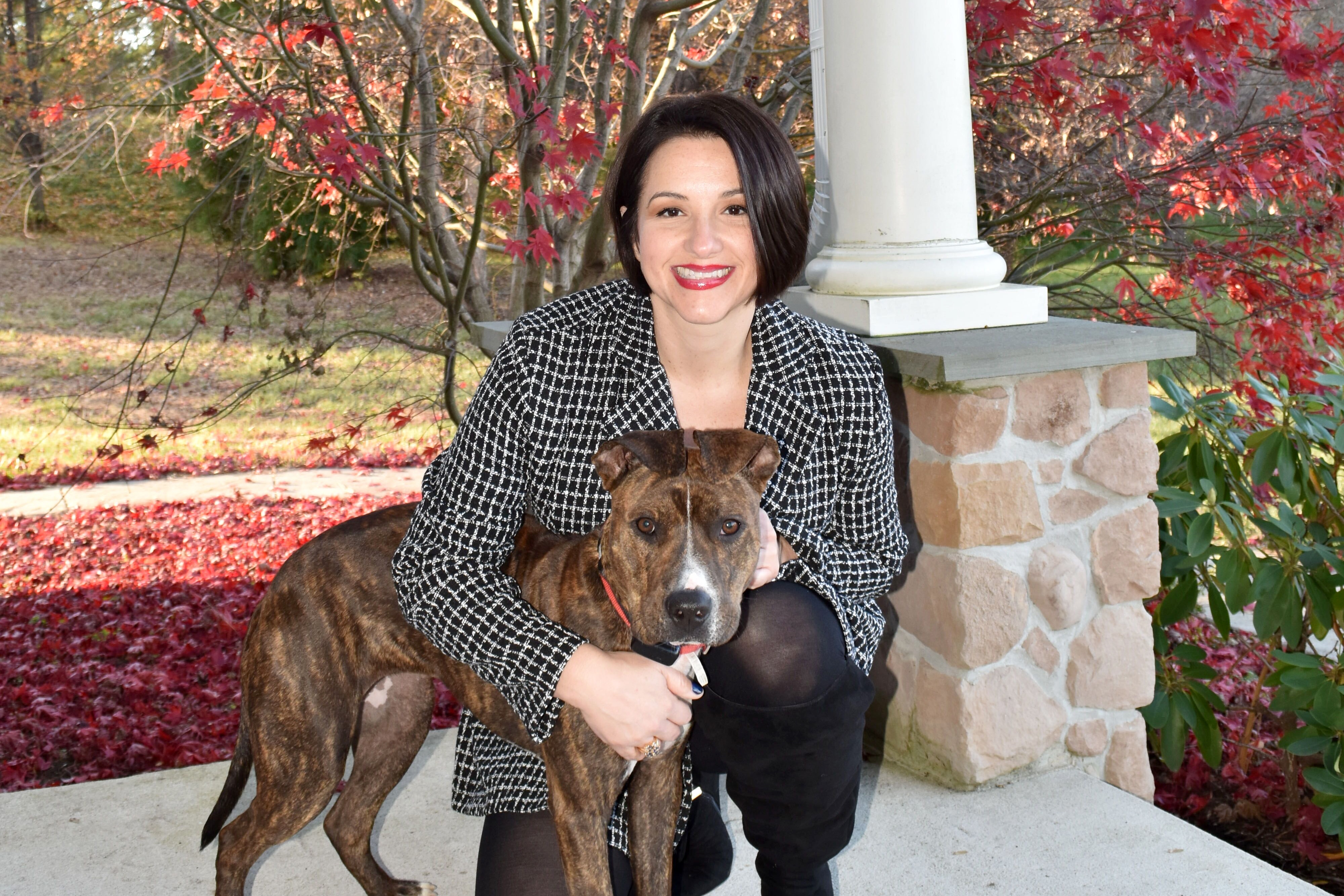 Natasha Guynes and her dog, Stella.
