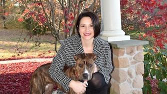 Natasha Guynes and her dog, Stella.