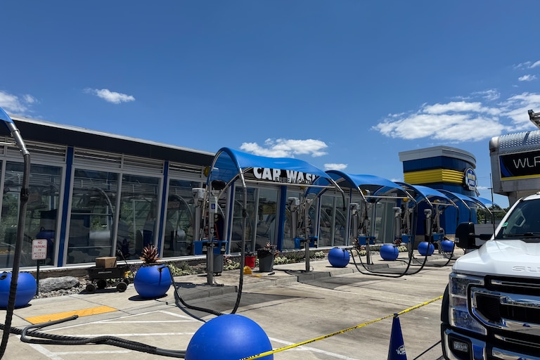 A vehicle crashed into a car wash in Halethorpe on Wednesday (June 24, 2026), shattering a window and closing down the business for the day.