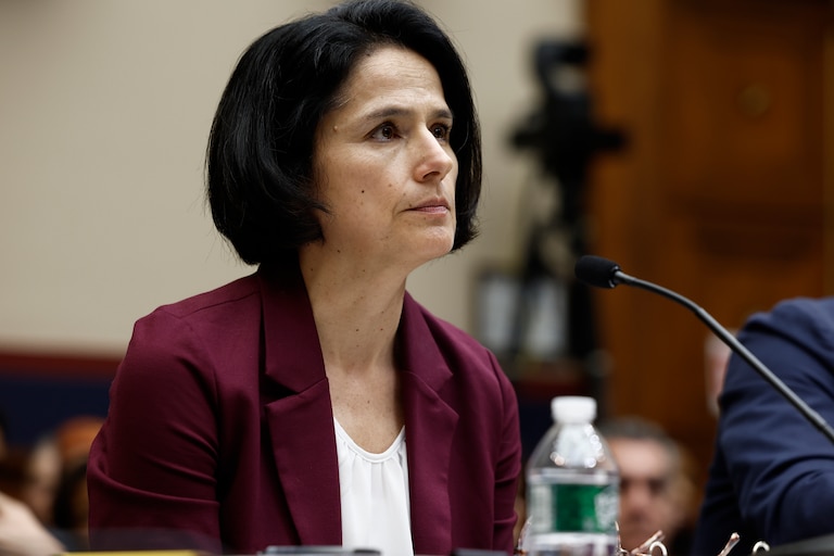 WASHINGTON, DC - MAY 08: Karla Silvestre, president of the Montgomery County Board of Education, arrives for a hearing with subcommittee members of the House Education and the Workforce Committee in the Rayburn House Office Building on May 08, 2024 in Washington, DC. Members of the Early Childhood, Elementary, and Secondary Education subcommittee held the hearing to speak with education workers and a member of the ACLU to discuss cases of antisemitism in K-12 schools.