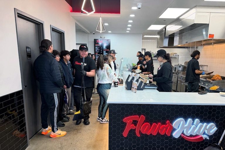 lavor Hive is a viral halal fusion brand, opening its first Maryland brick-and-mortar location in February 2026 at 5568 Randolph Rd, North Bethesda/Rockville, in the Montrose Shopping Center. They are known for their "walking chip bags" filled with halal proteins.