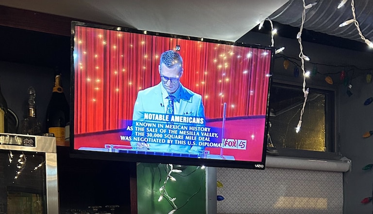 Patrons at the Patterson Park Public House on Friday, Jan. 9, 2026, watched Frederick engineer James Corson wager all $11,000 he'd earned in the Final Jeopardy! round, but fell short due to a misspelling. (Darreonna Davis/The Banner)
