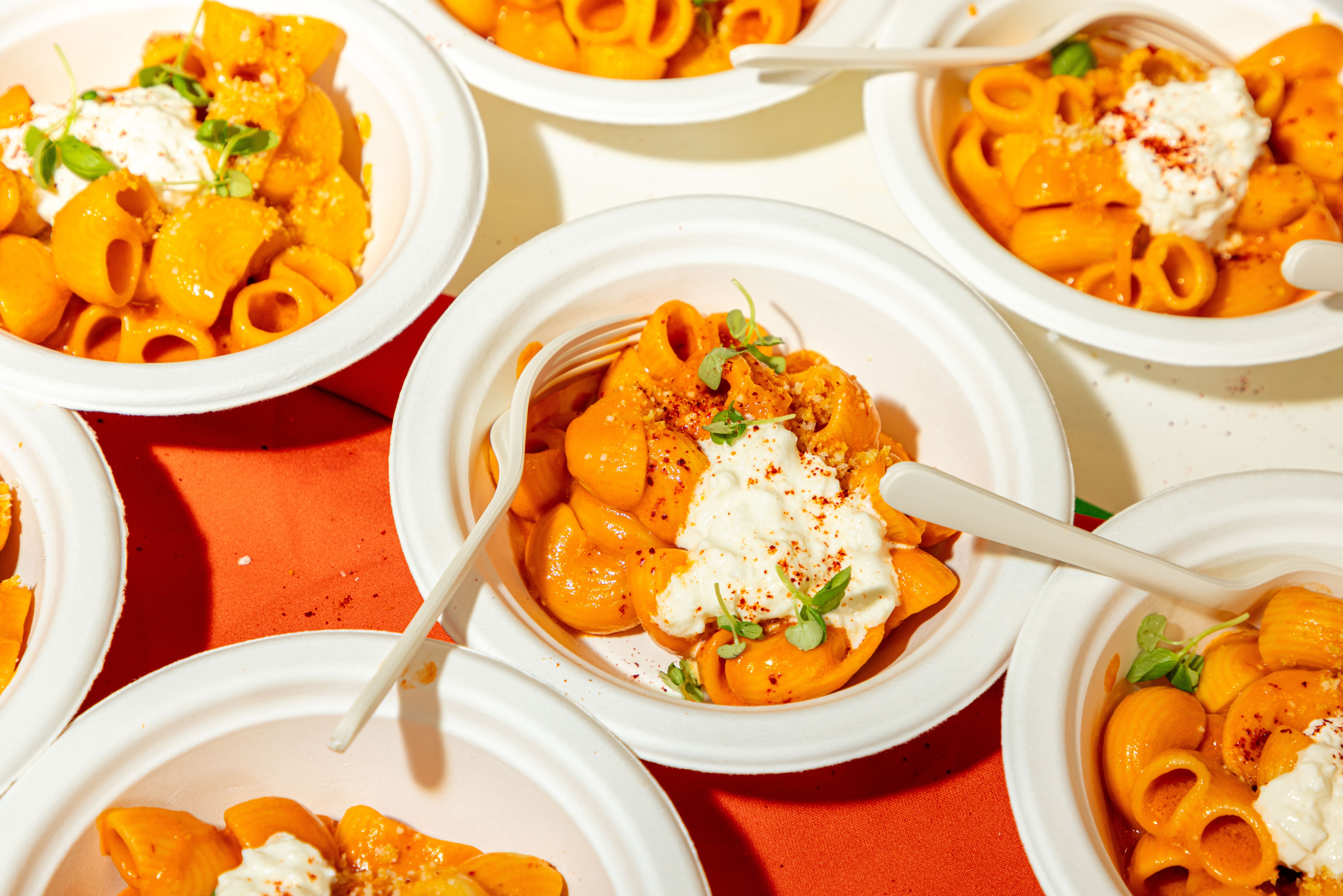 New Kitchens on the Block, a D.C.-based food festival that allows attendees to sample local restaurants before they opened, featured three of Maryland’s most-anticipated spots of the year. Pictured: chiocciole alla vodka from Potomac’s upcoming Italian restaurant, Maurizio’s.
