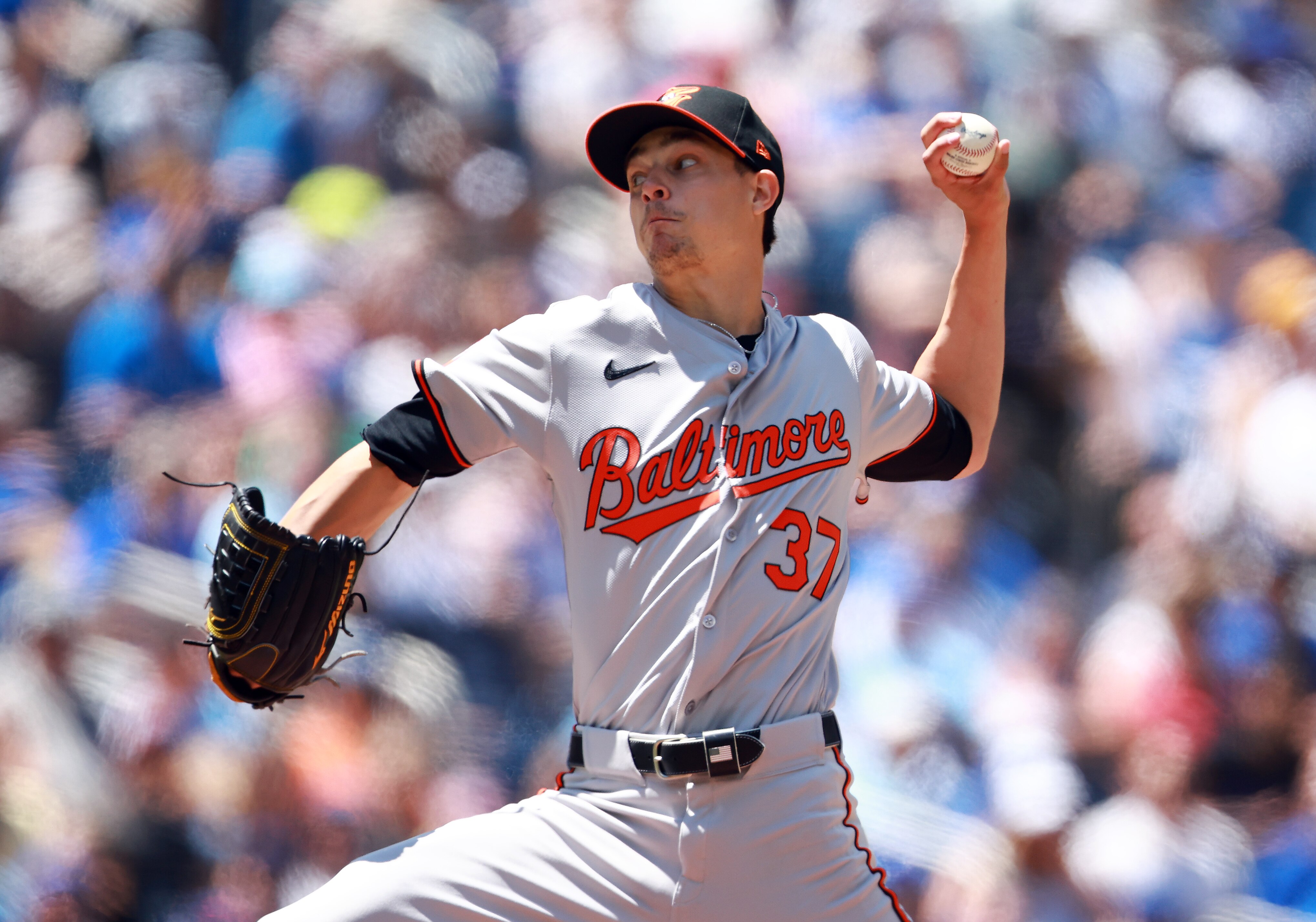 Cade Povich allowed six earned runs, five hits and four walks over 5 1/3 innings Thursday during his major league debut.