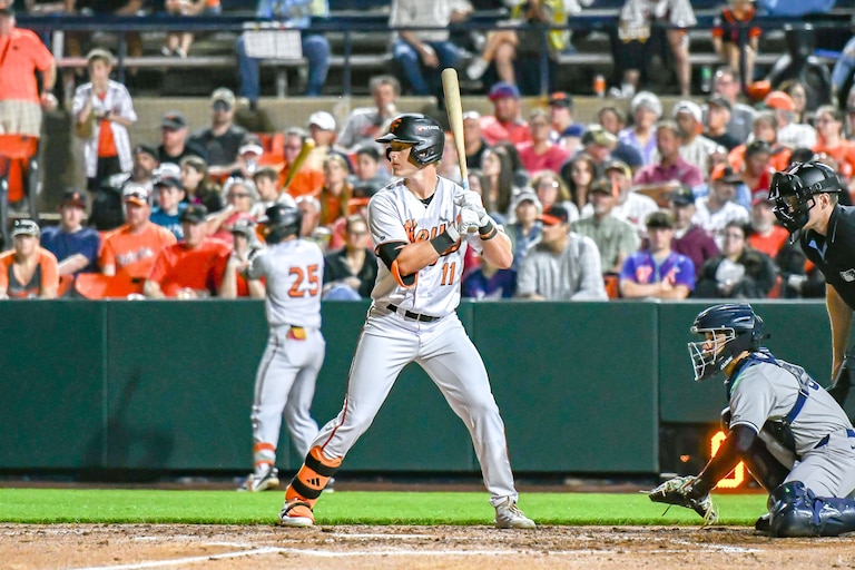 Frederick Keys outfielder Ike Irish stands in the box for his at-bat.