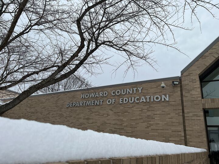 An exterior view of the Howard County Department of Education building on Jan. 18, 2024.