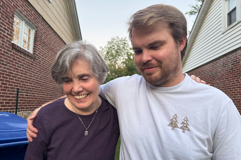 Susan Goering with her son Austin.