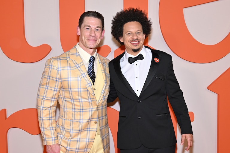 NEW YORK, NEW YORK - JUNE 18: (L-R) John Cena and Eric André attend the Little Brother Premiere on June 18, 2026 in New York City. (Photo by Roy Rochlin/Getty Images for Netflix)