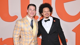 NEW YORK, NEW YORK - JUNE 18: (L-R) John Cena and Eric André attend the Little Brother Premiere on June 18, 2026 in New York City. (Photo by Roy Rochlin/Getty Images for Netflix)