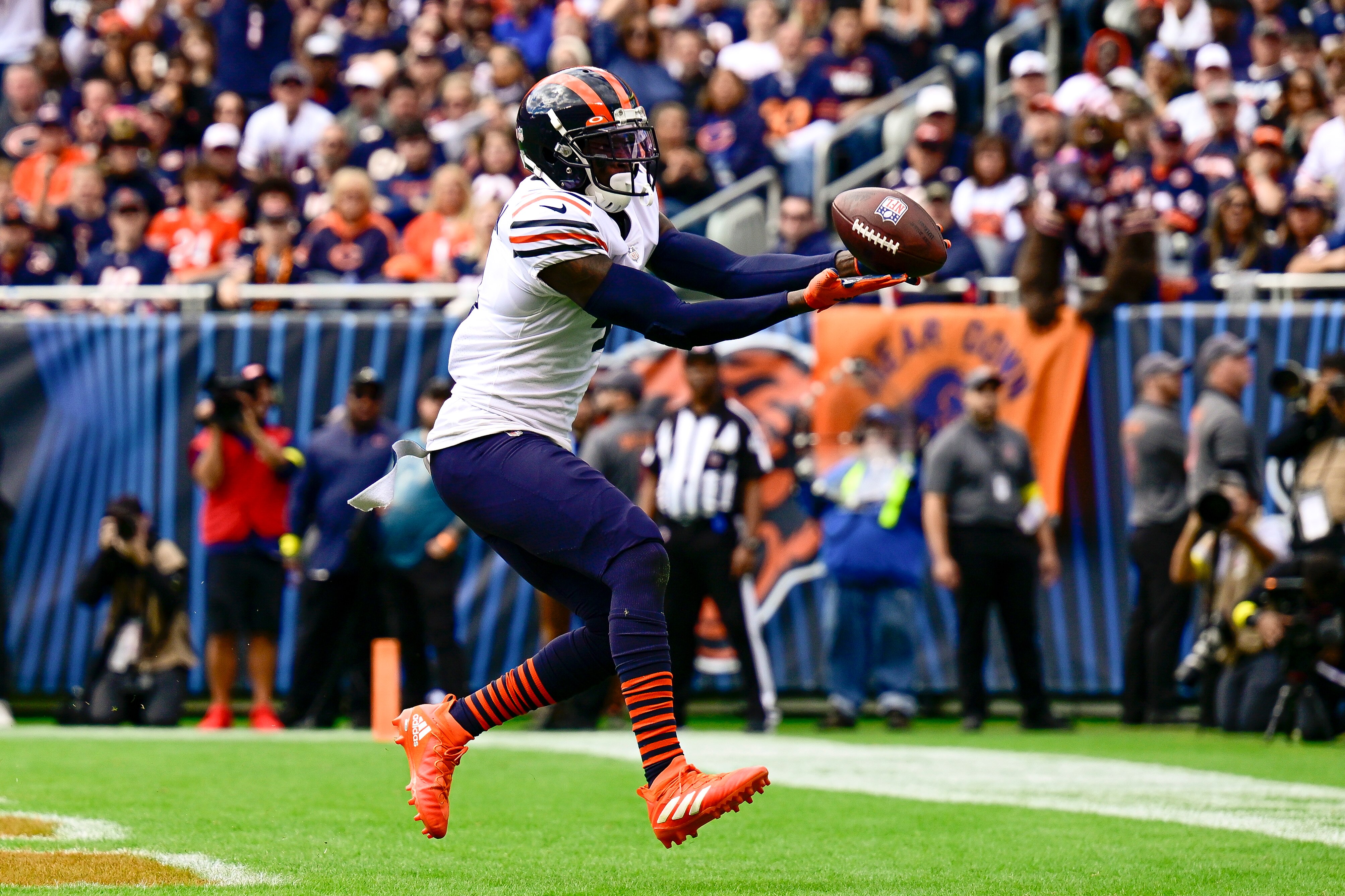 Eddie Jackson, who has started all 100 of his NFL games, has made 15 career interceptions.