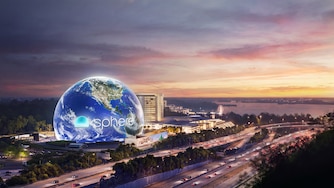 A rendering of the proposed National Harbor Sphere provided by Sphere Entertainment.
