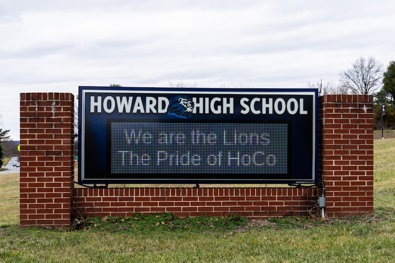Howard High School in Ellicott City, Md. on Saturday, Jan. 27, 2024.