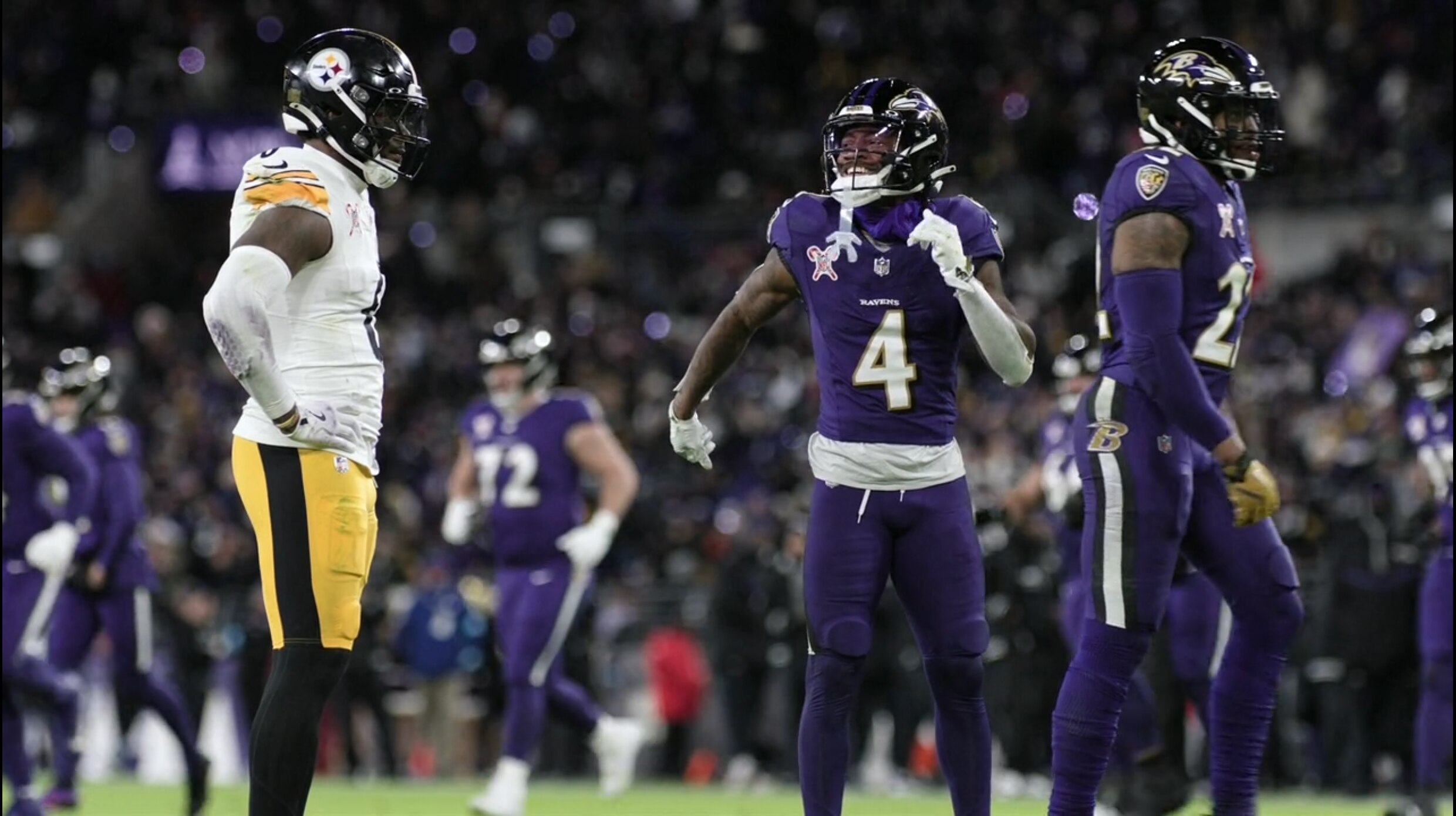 Ravens wide receiver Zay Flowers trolls Steelers linebacker Patrick Queen during “Hard Knocks: In Season With the AFC North.”