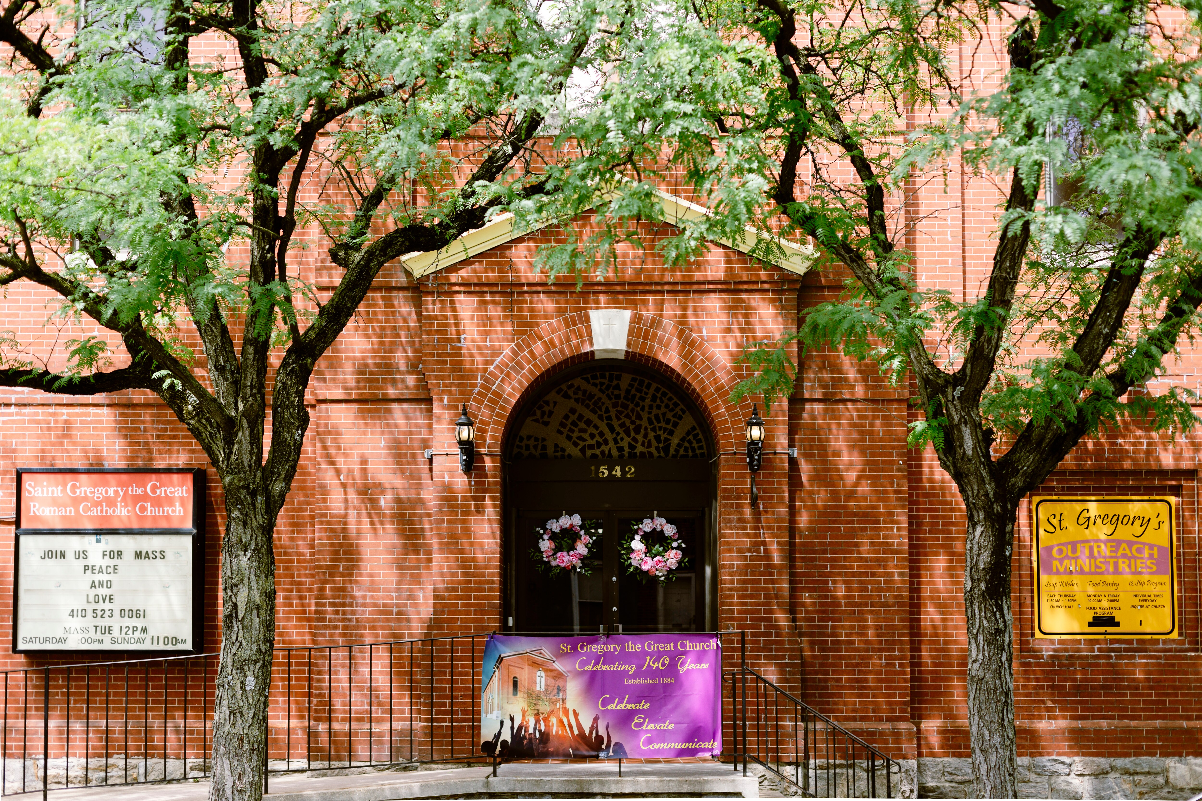 St. Gregory the Great Catholic Church, which is celebrating its 140th anniversary, is seen on Sunday, June 16, 2024 in Baltimore. St. Gregory is among nearly a dozen predominantly Black churches set to close under an Archdiocese of Baltimore reorganization plan.