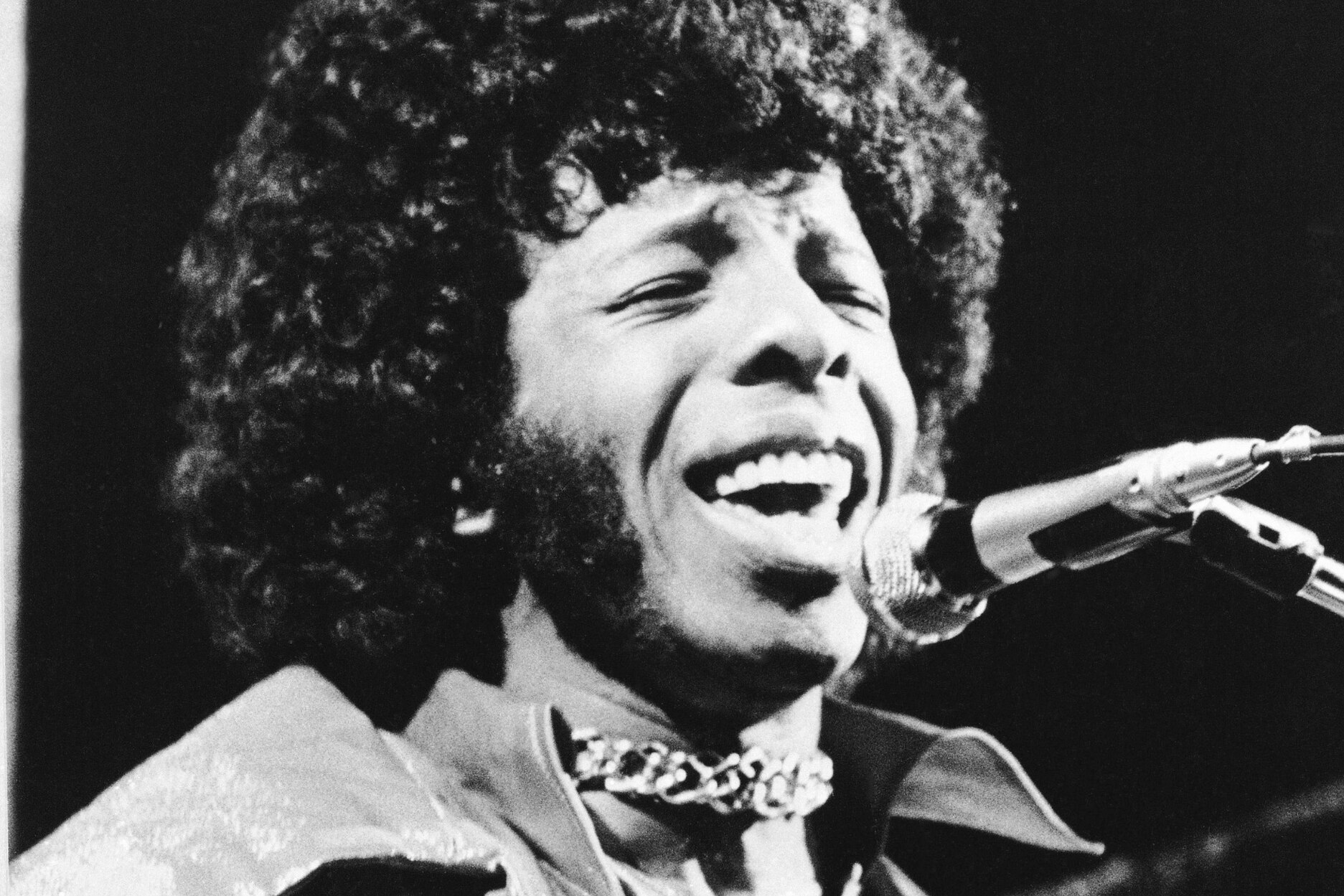 Sylvester "Sly" Stone of Sly and the Family Stone appears in April 1972.