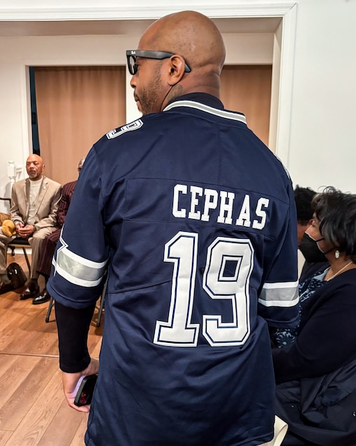 SUNDAY, APRIL 26, 2026 - Landy Cephas took a good-natured ribbing from his cousins for his Dallas Cowboys jersey at the Cephas Day celebration in Fork Neck on Sunday, April 26.