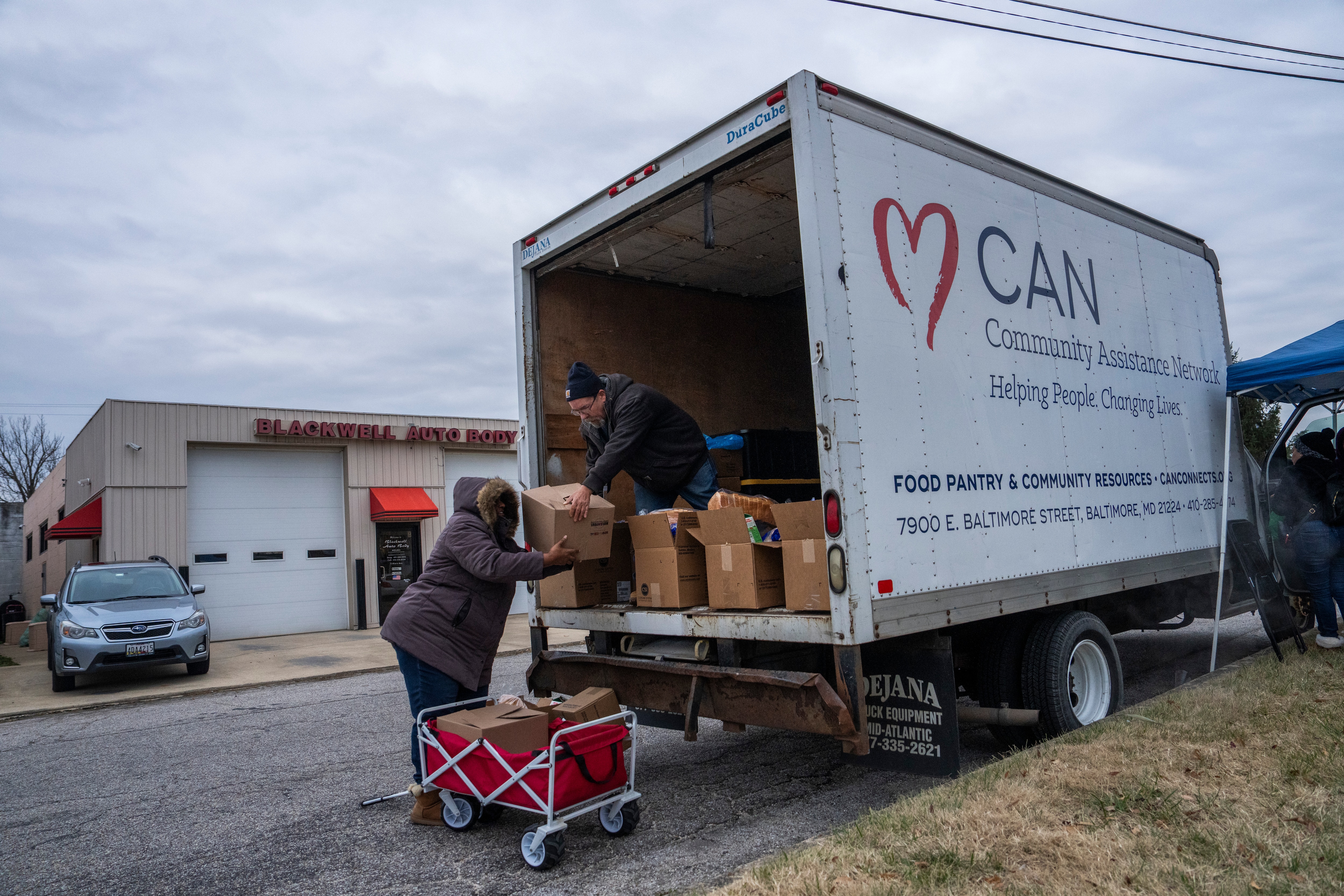 CAN, Community Assistance Network, is a program built to help port workers, but over time it found an even larger Baltimore County population in need of aid: undocumented families. They distribute food boxes weekly that include fresh produce, meats, dairy, bread, and non-perishables.