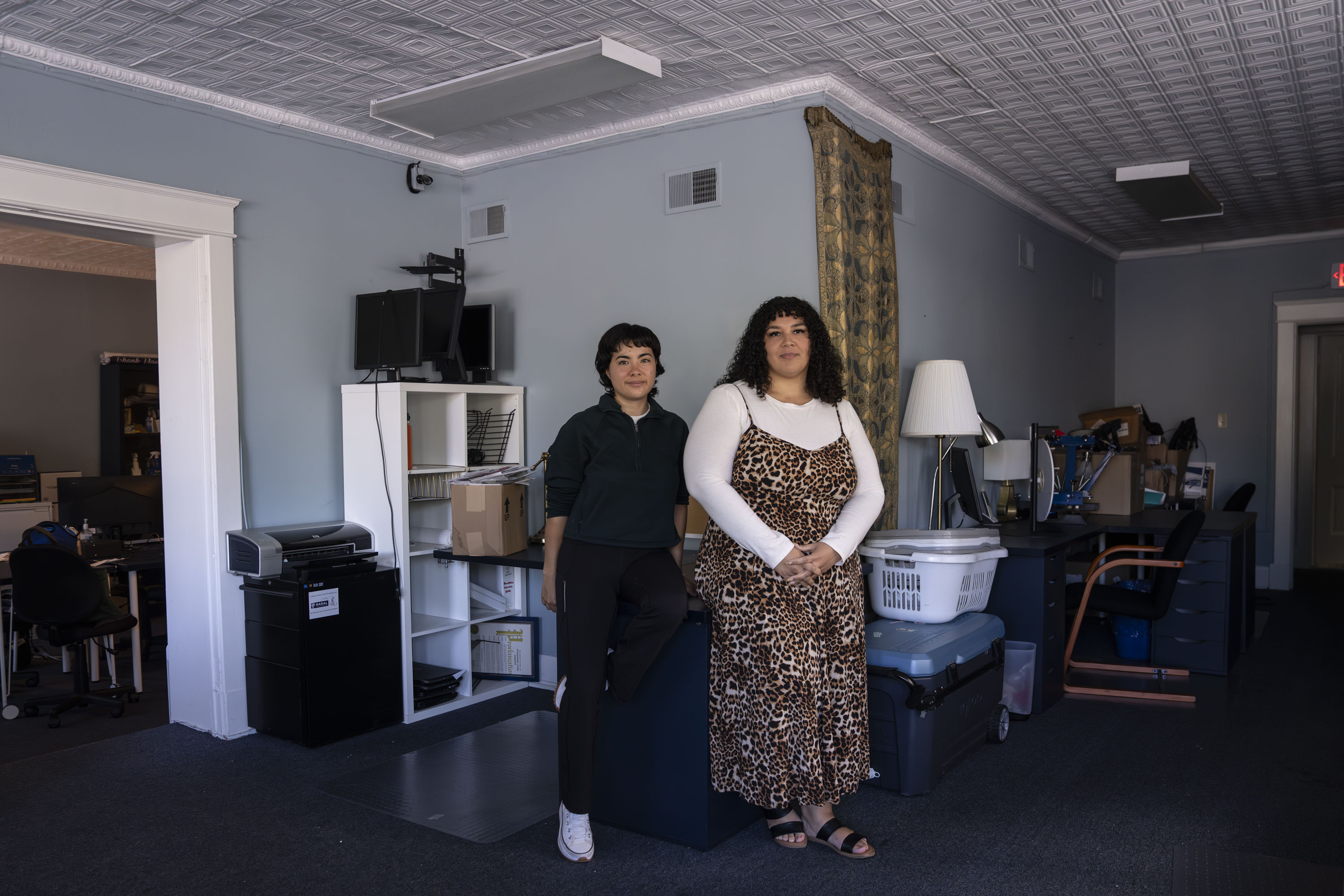Co-Executive Directors Porsha Pinder, left, and Lynn McCann-Yeh of the Abortion Fund of Maryland. The organization provides logistical and financial assistance to women seeking to end their pregnancies. 