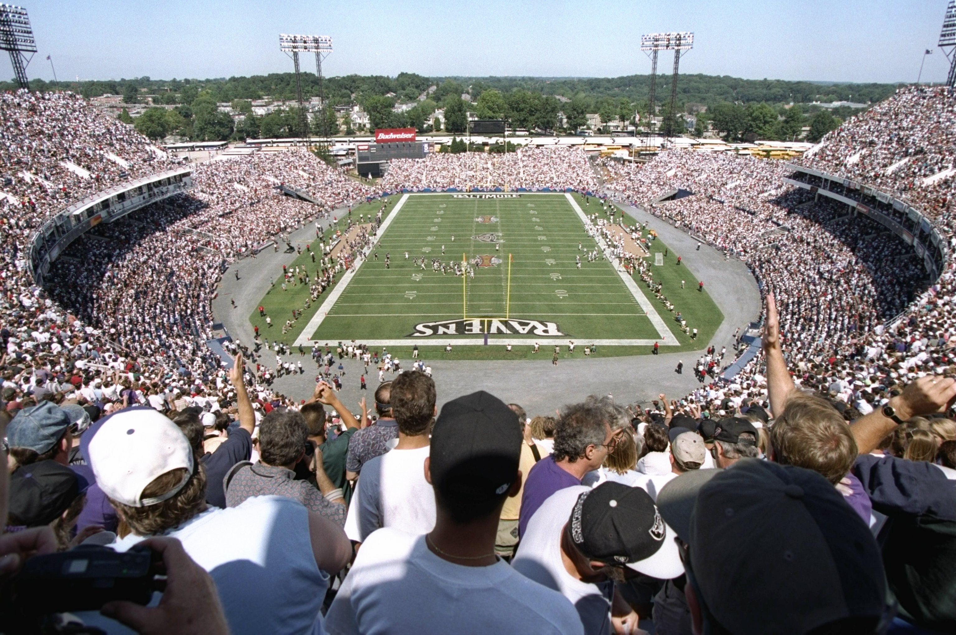 1 Sep 1996:  A general view of Memorial Stadium from the stands during the Ravens 19-14 victory over the Oakland Raiders at the Ravens home opener in Baltimore, Maryland.