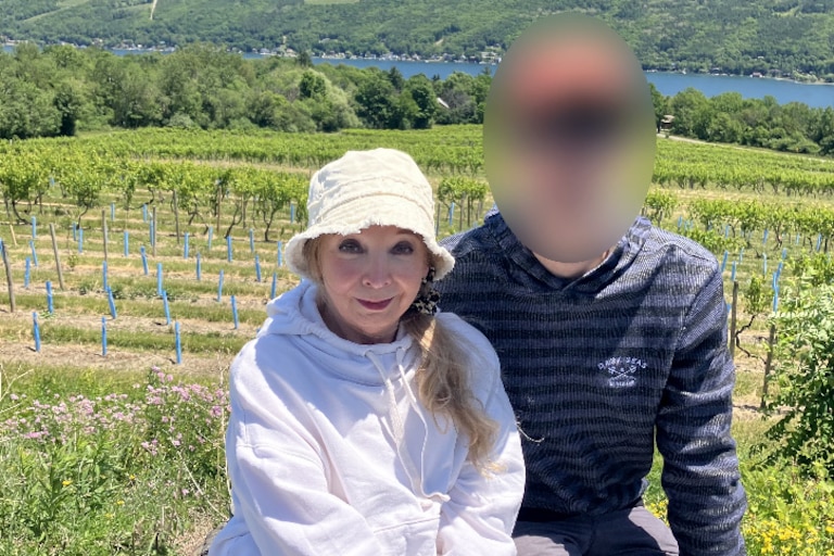 A Montgomery County jury this week found Janey Sears, left, guilty of a theft scheme that defrauded the victim, right, (face redacted) of more than $100,000. She faces up to 23 years in prison.