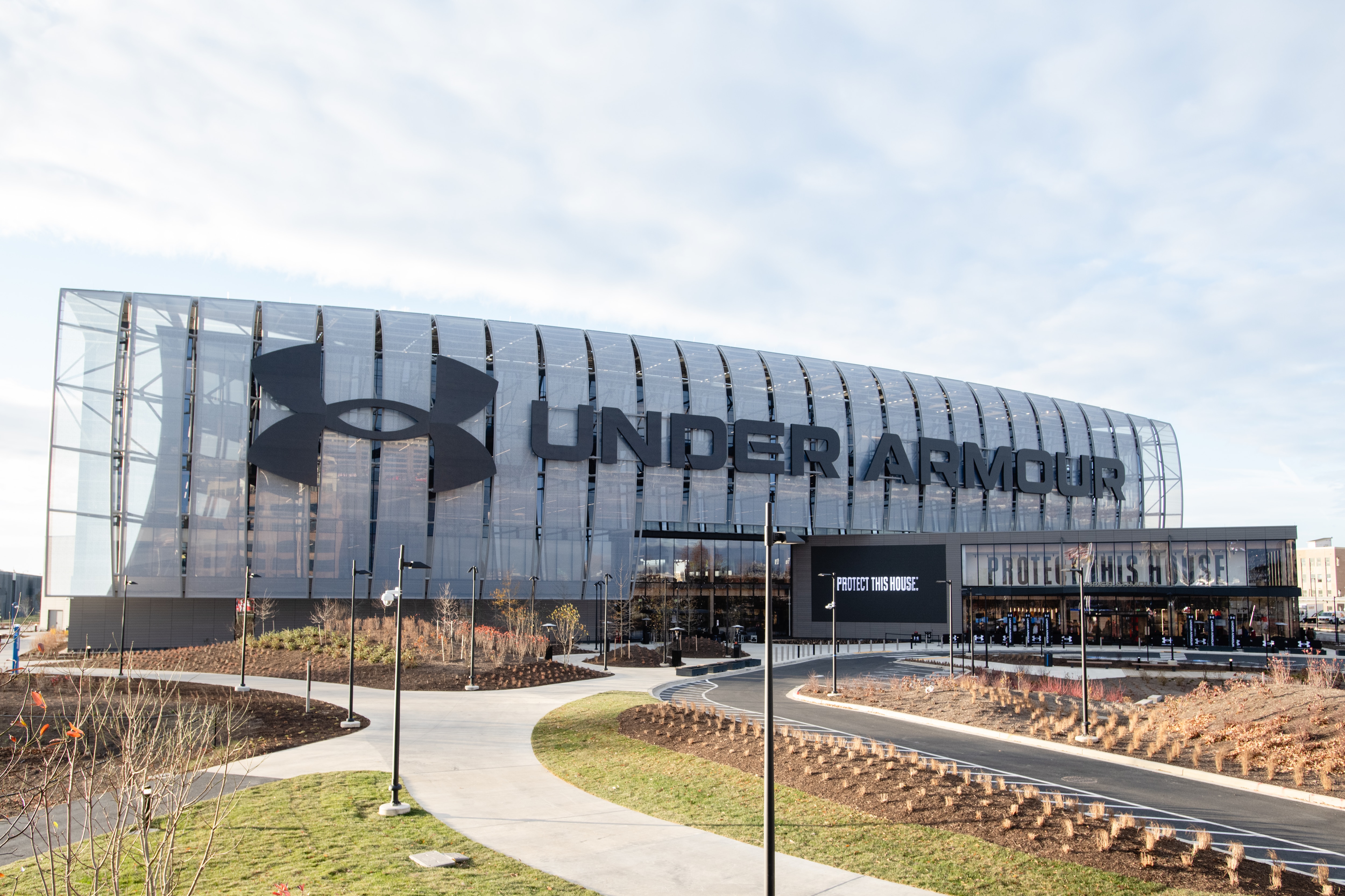 Under Armour's new Baltimore Peninsula campus on December 7, 2024, in Baltimore, Md.