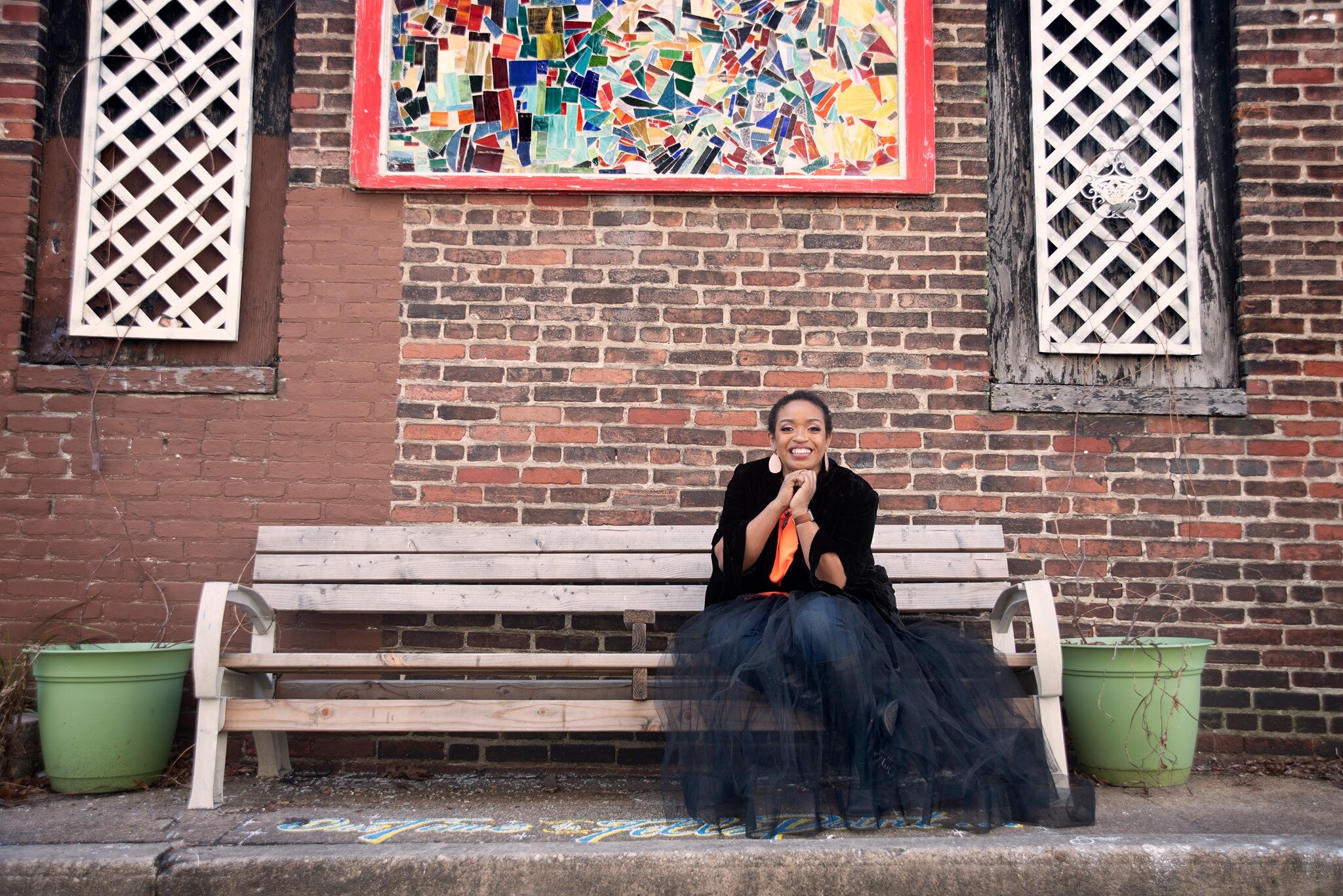 Leslie Gray Streeter in 2021 in Fells Point, after her second Big Chop.