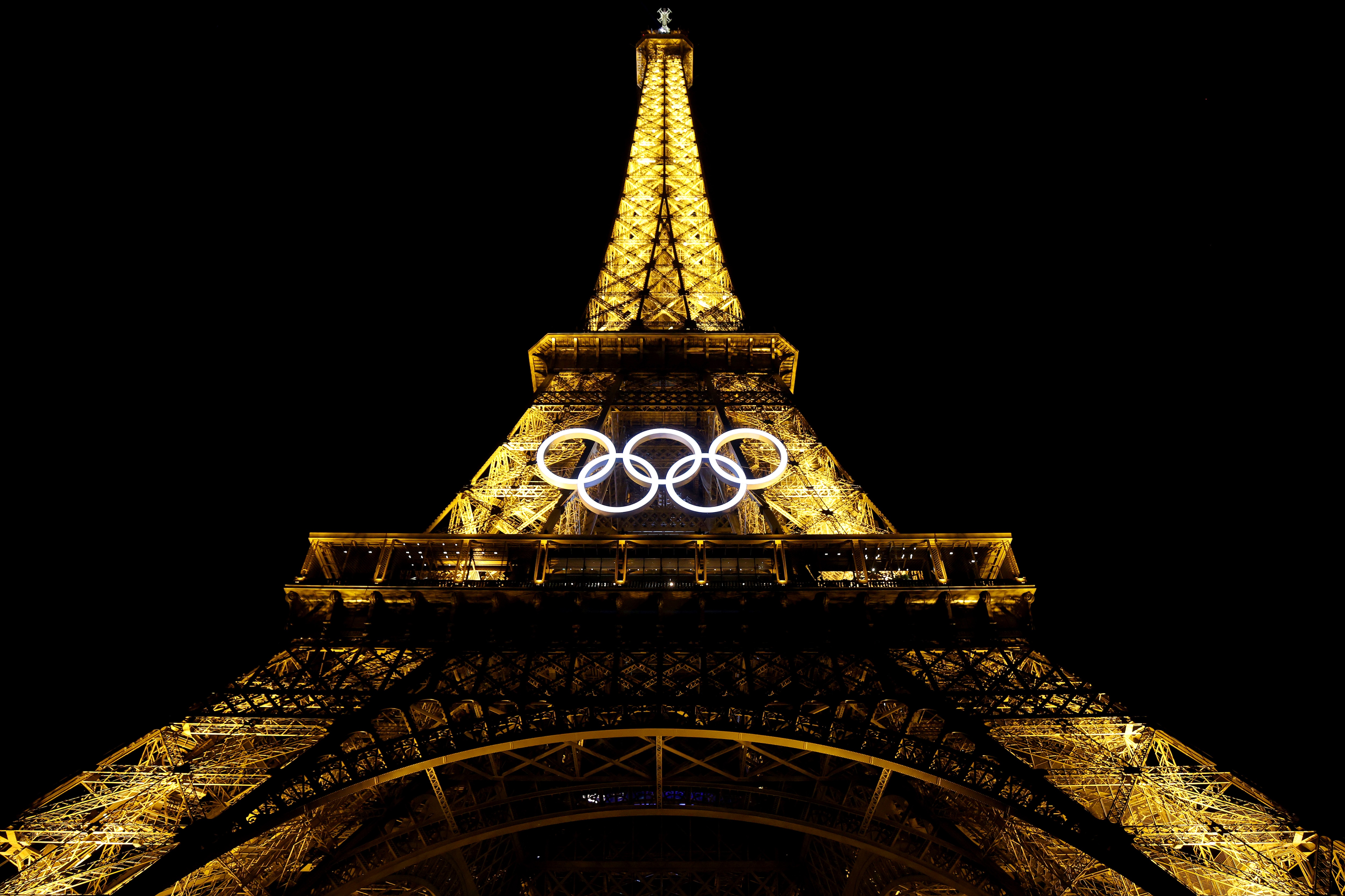A shot of the Eiffel Tower ahead of the Paris 2024 Olympic Games.