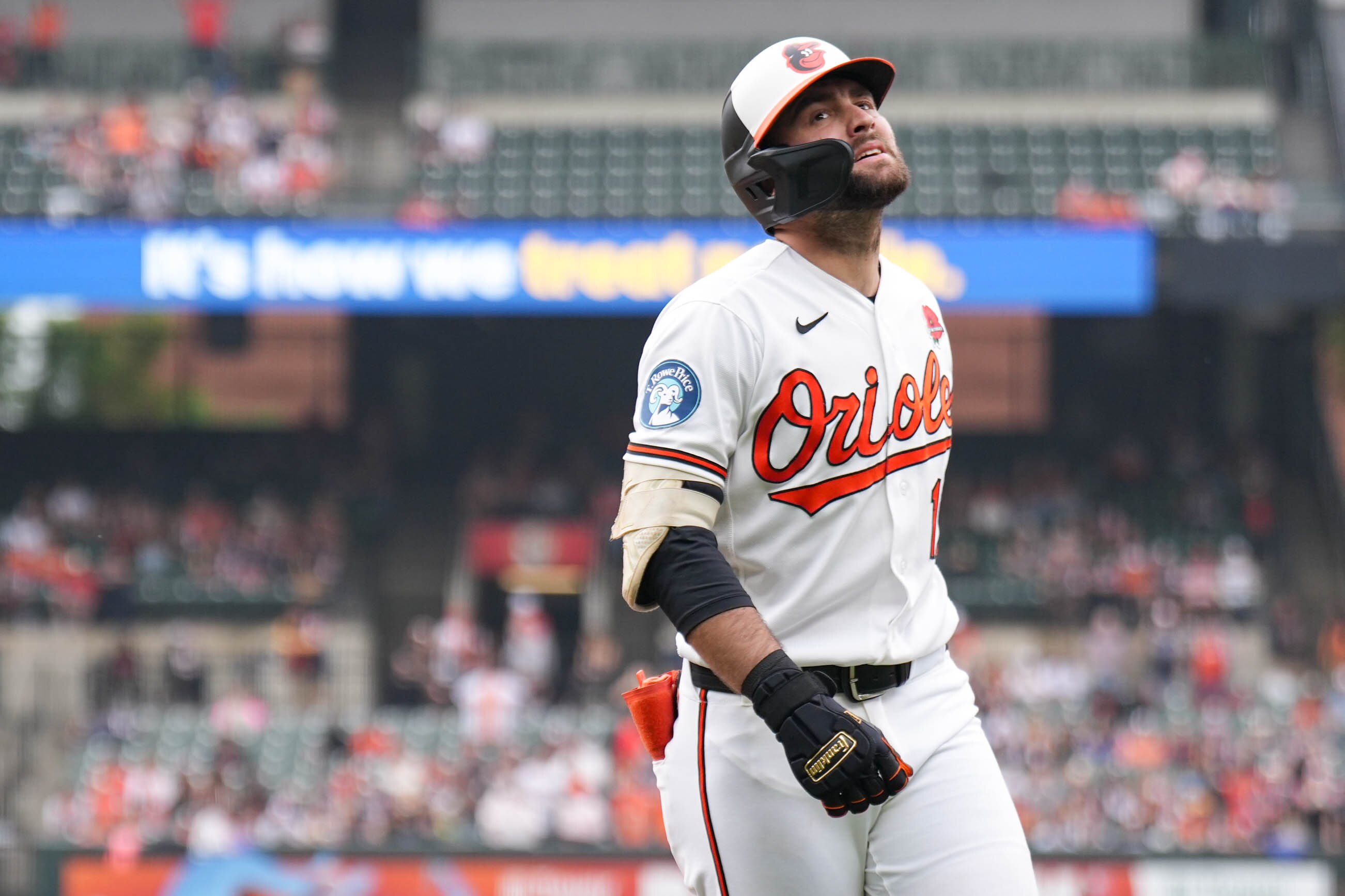 Baltimore Orioles center fielder Colton Cowser during a baseball game against the Tampa Bay Rays in Baltimore earlier this year.