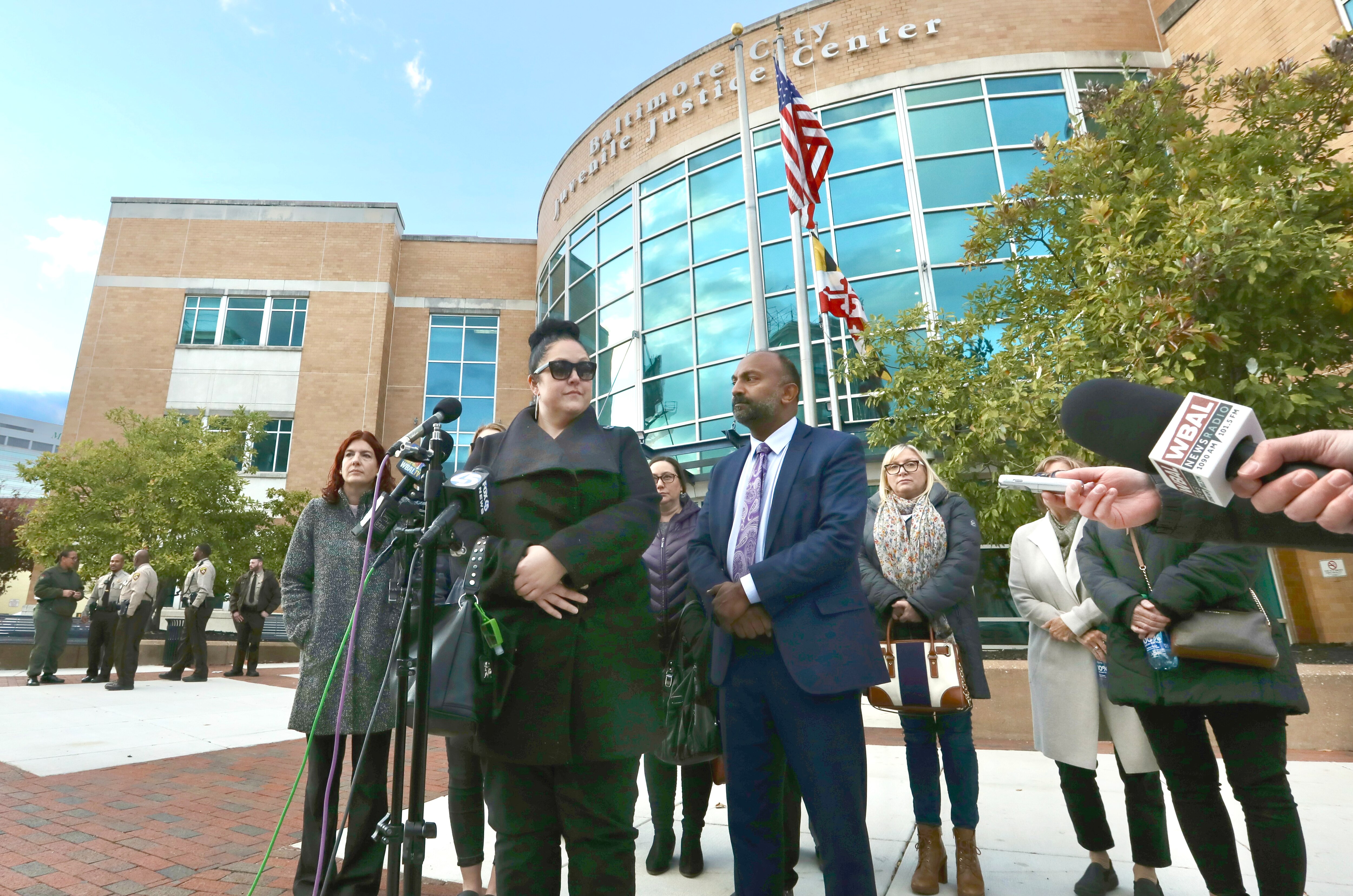 The Reynolds family and their attorney Thiru Vinarajah address the media after the trial verdict.