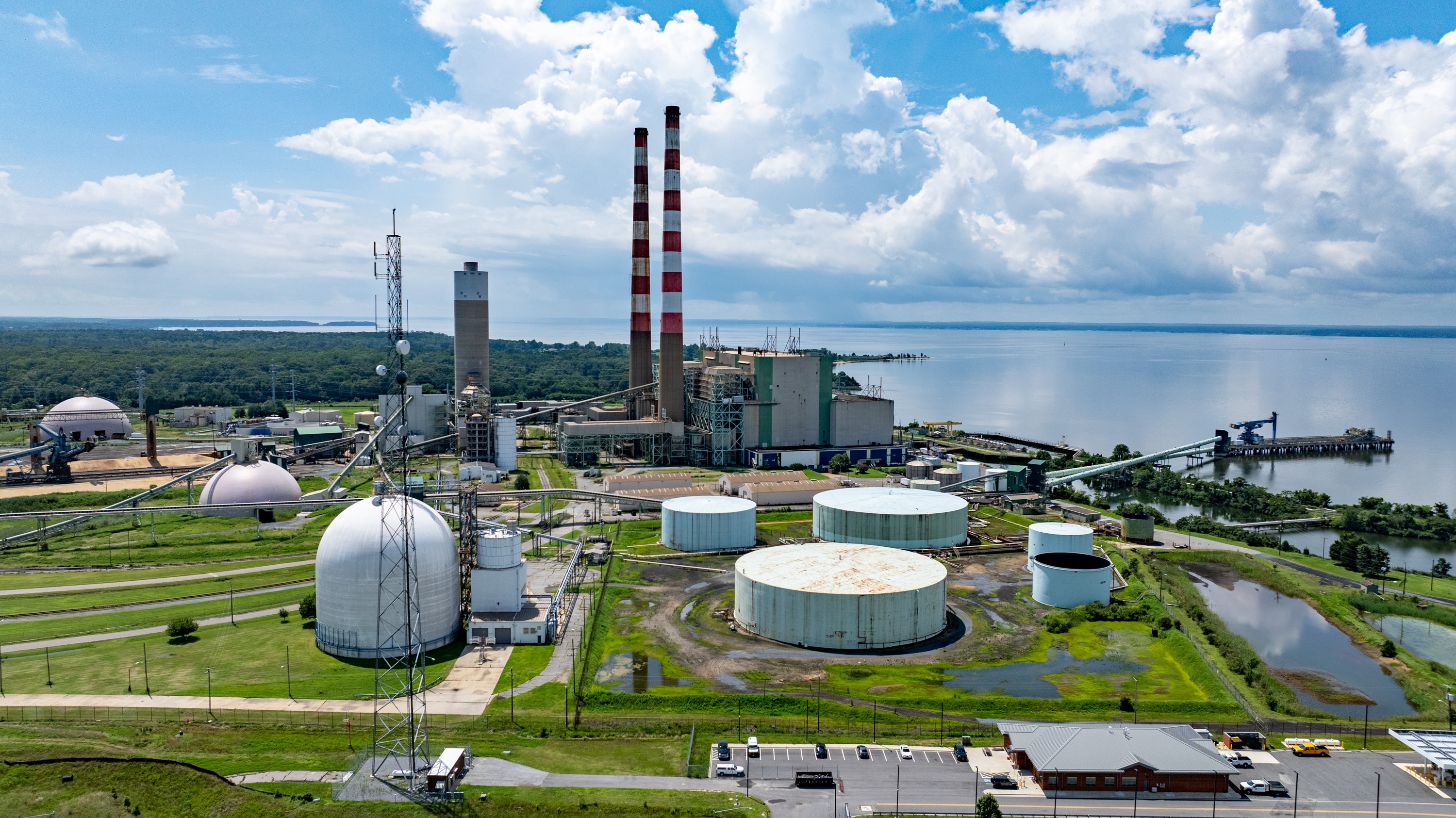 The Morgantown Generating Station, built in 1970, is a 1,477 MW electric generating plant owned by GenOn on the Potomac River. The plant is expected to stop burning coal by 2027 but will continue to generate electricity burning  oil.