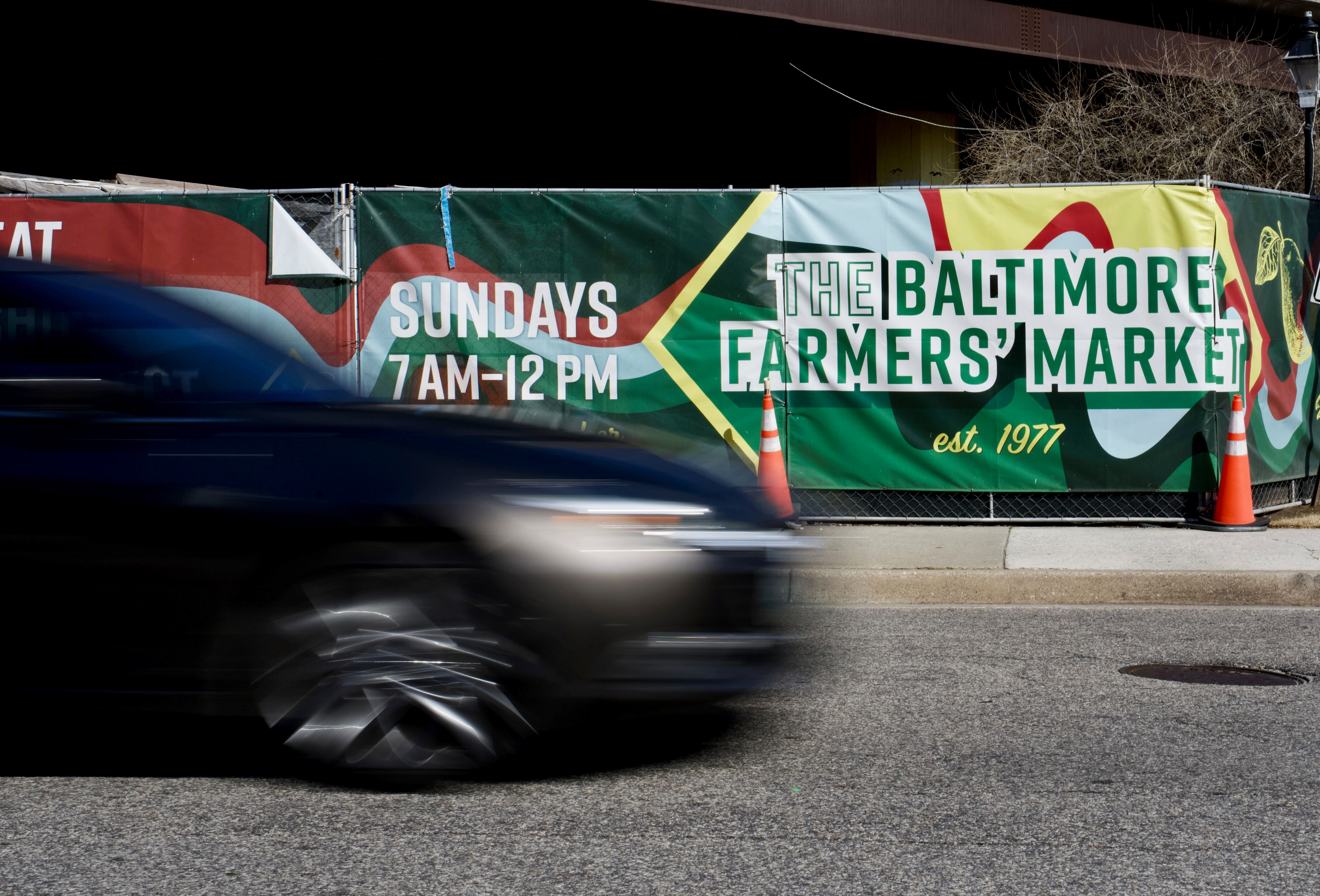 The site of the Baltimore Farmer's Market on Monday, March 10, 2025. The Market is currently closed but scheduled to reopen in April.