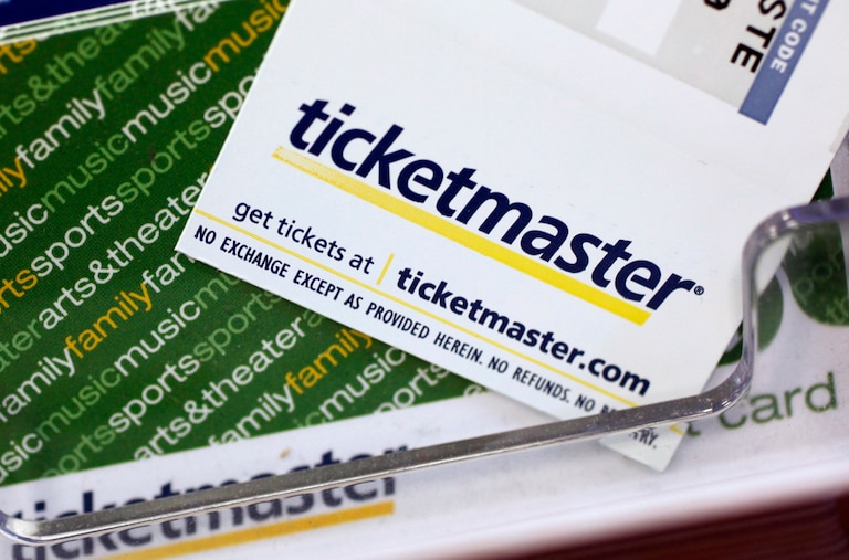 Ticketmaster tickets and gift cards are shown at a box office in San Jose, Calif., May 11, 2009.