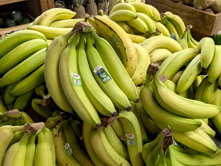 Chiquita bananas are sold locally, including at Streets Market in Charles Village.