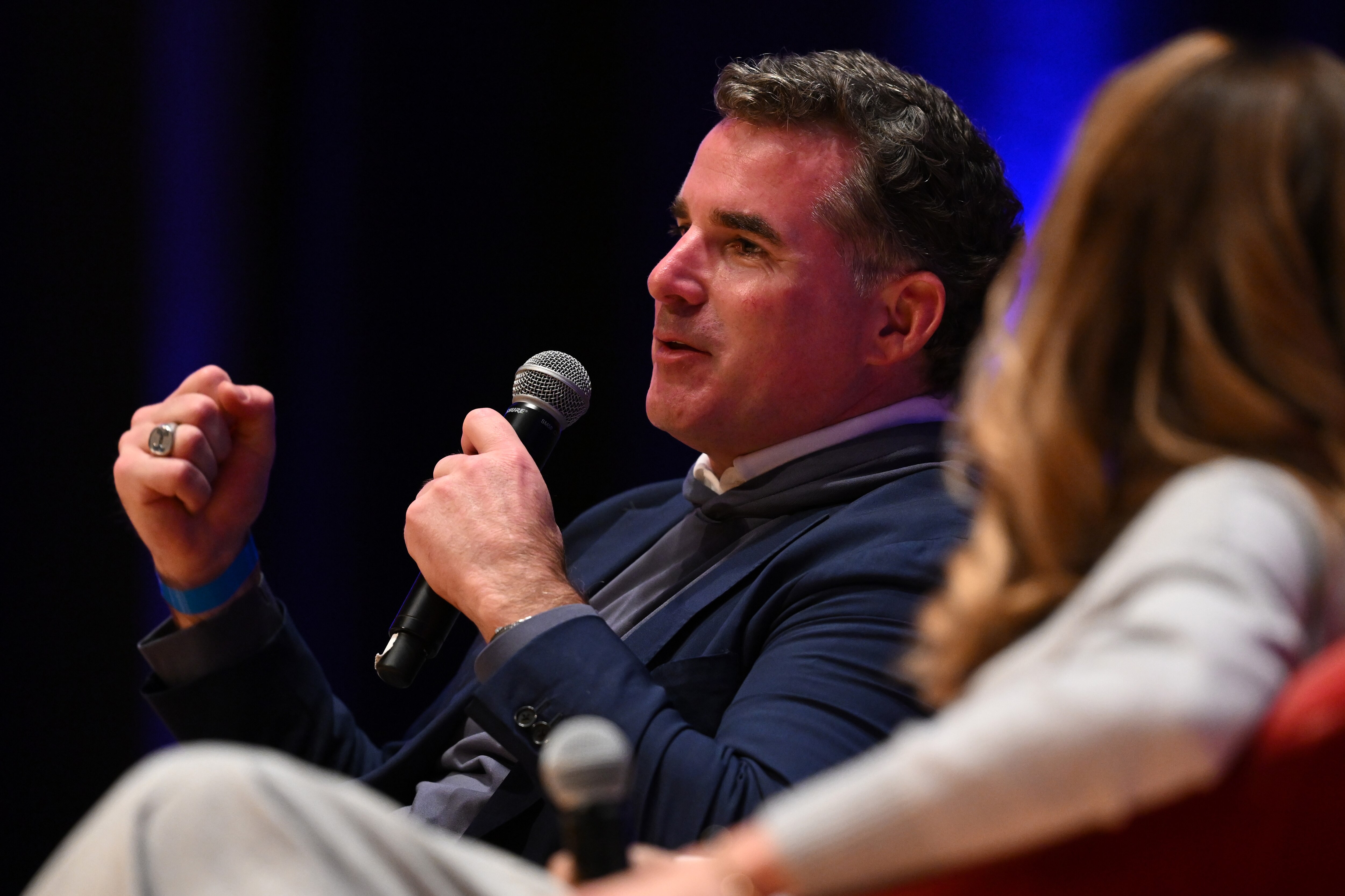 Kevin Plank, founder and CEO of Under Armour, speaks at the Maryland Impact Conference last year. His company renewed its sponsorship deal with his alma mater, the University of Maryland.