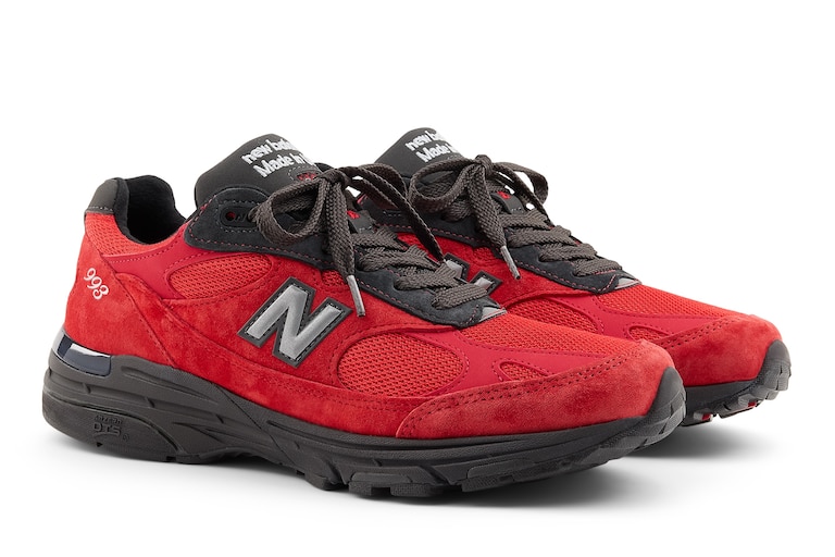 The New Balance 993 “Baltimore” sneaker, one half of the “Baltimore vs. DC” pack, releases on Thursday.