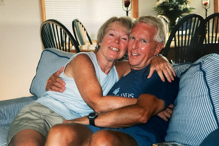 Fred Cogswell and his wife Evelyn during a vacation in Outer Banks, North Carolina in 2000.